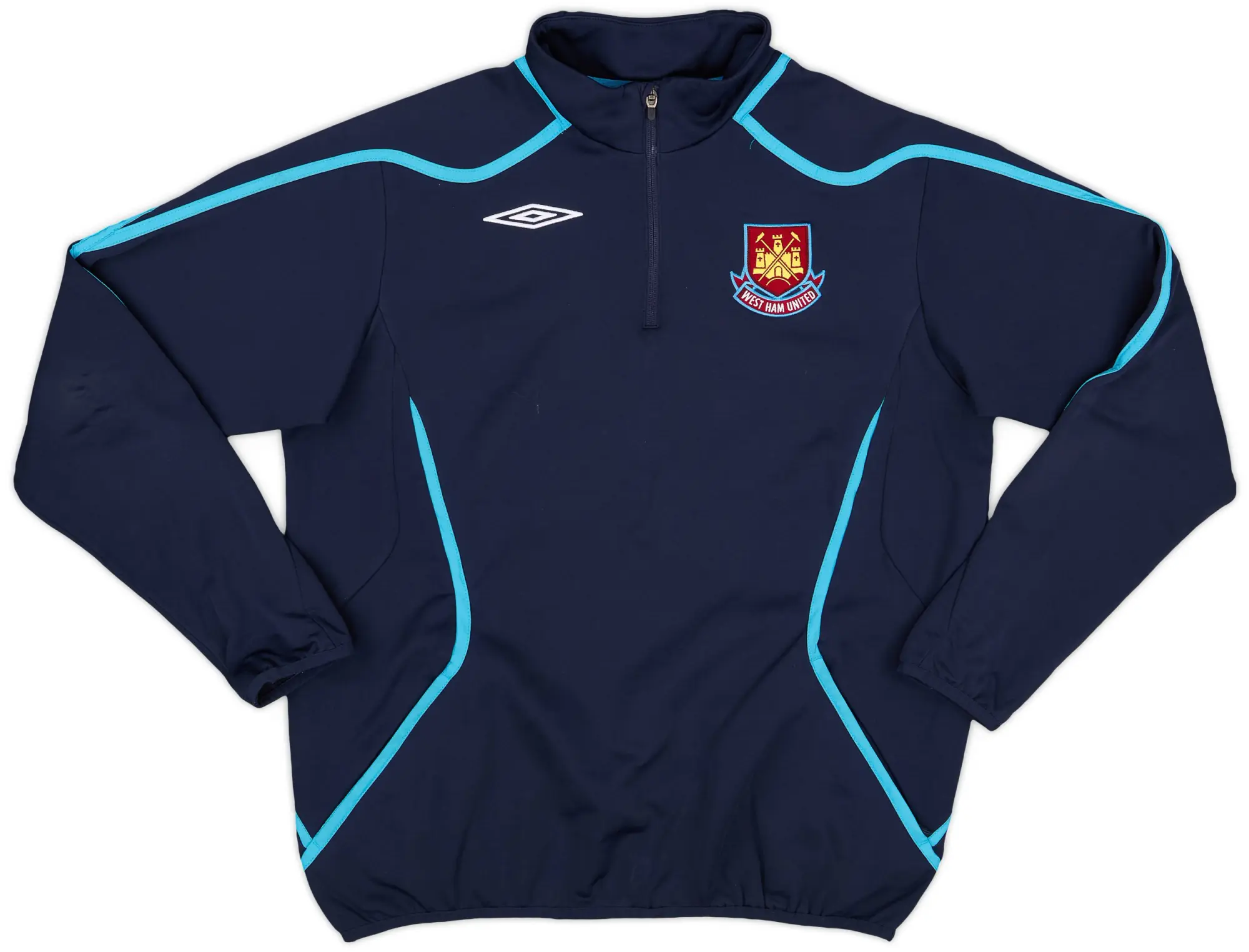 2009-10 West Ham Umbro 1/4 Zip Training Top - 9/10 - (L)