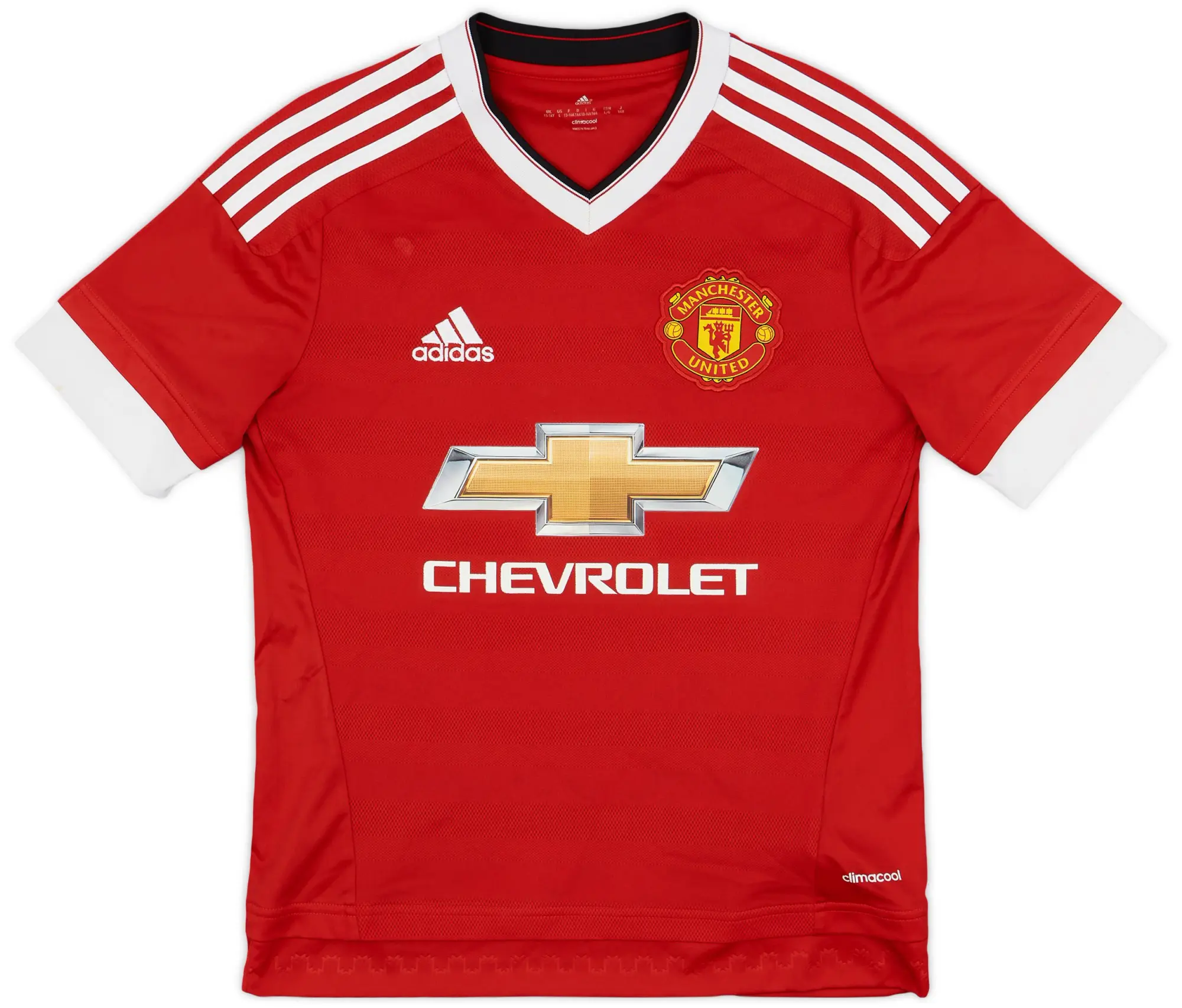 adidas 2015-16 Manchester United Home Shirt - 6/10 - (L.Boys)