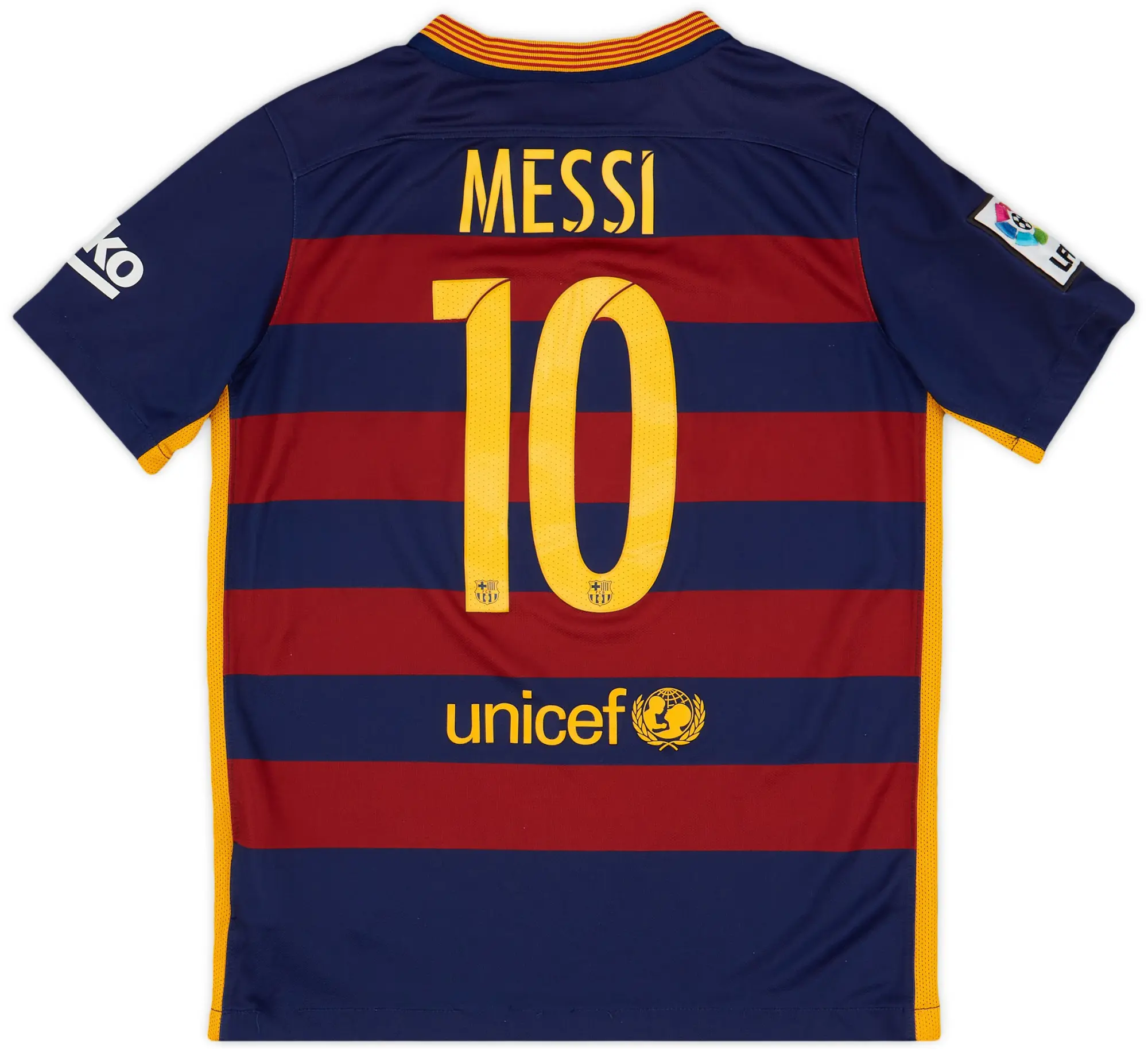 Nike 2015-16 Barcelona Home Shirt Messi #10 - 7/10 - (L.Boys)