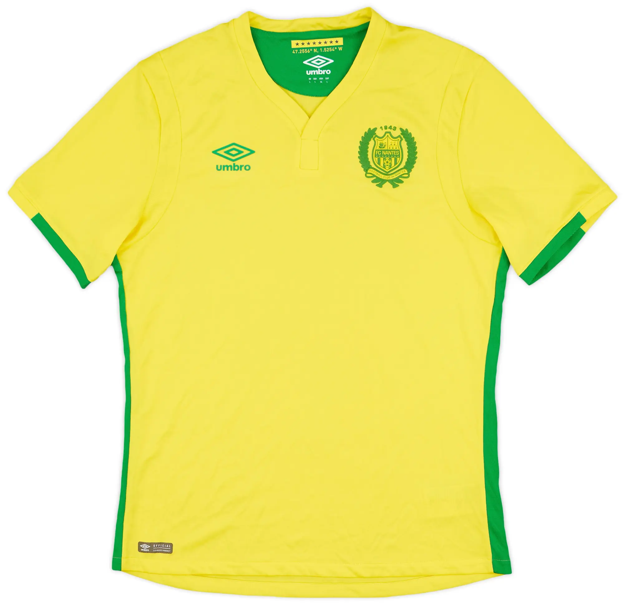 Umbro 2016-17 Nantes Home Shirt - 7/10 - (L)