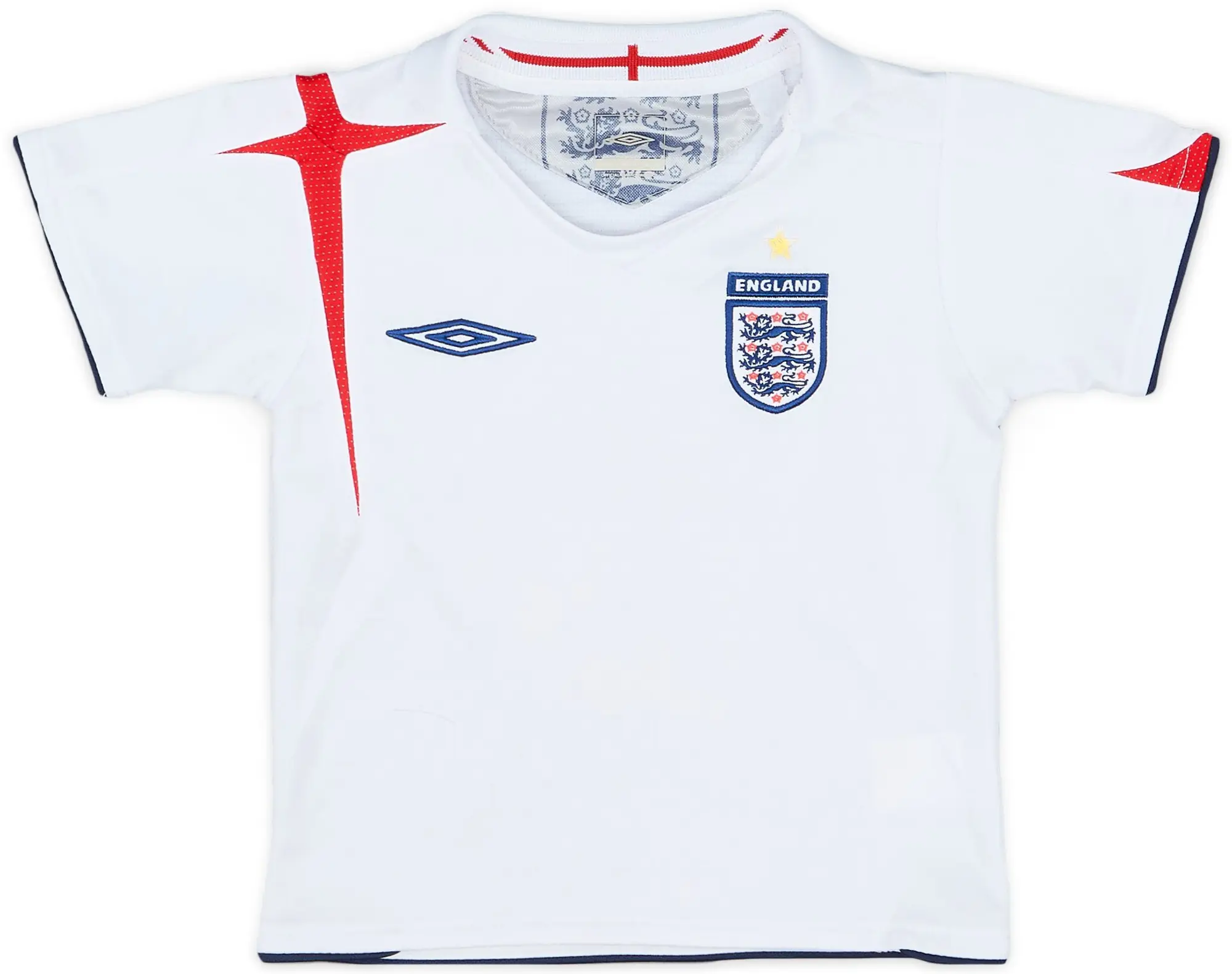 Umbro 2005-07 England Home Shirt - 6/10 - (2-3 Years)