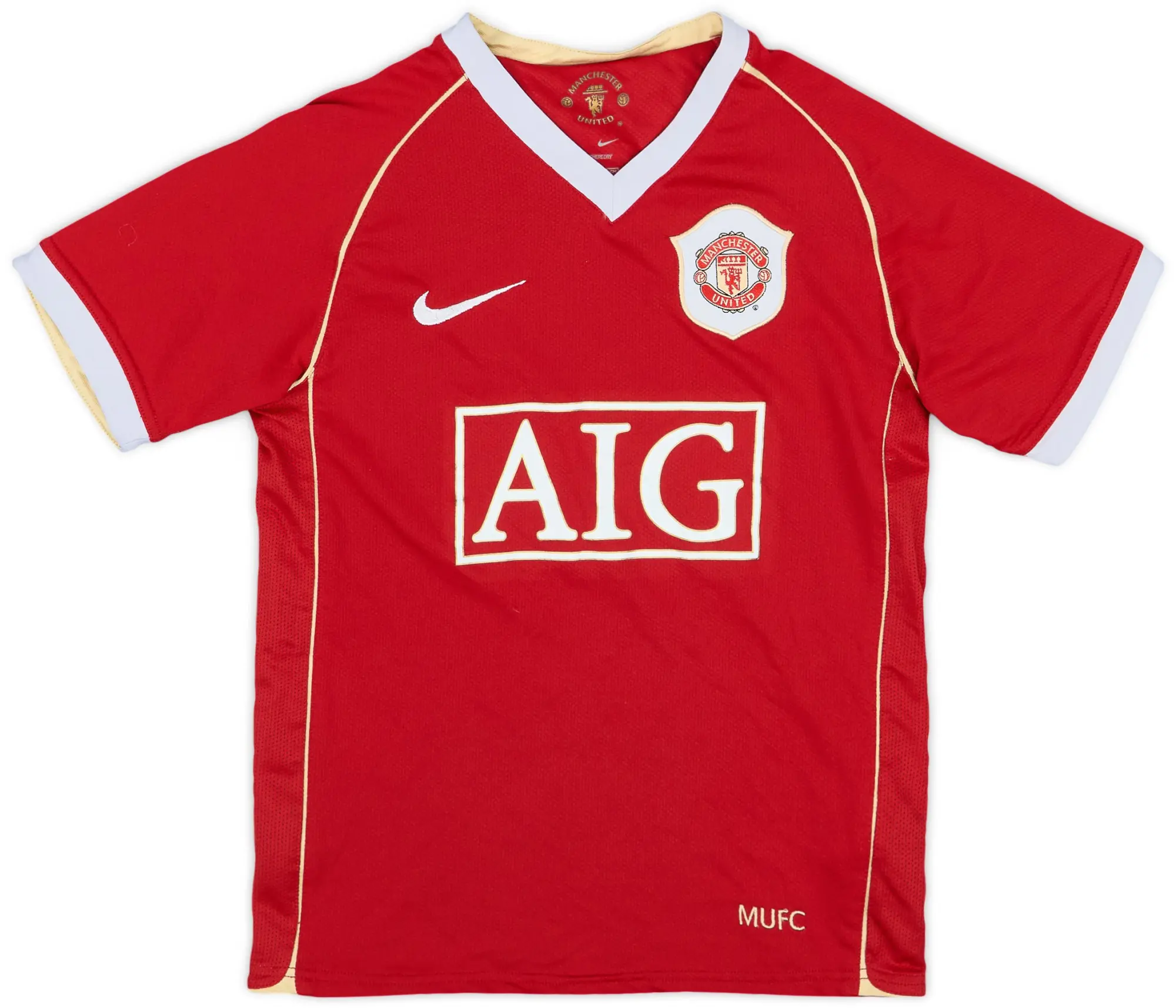 Nike 2006-07 Manchester United Home Shirt - 9/10 - (S.Boys)
