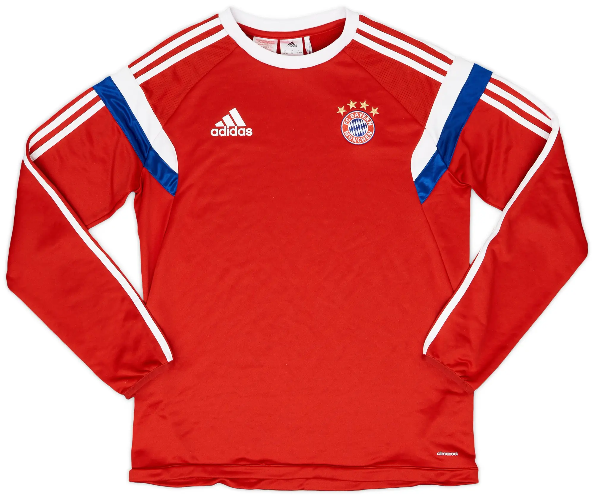 2014-15 Bayern Munich adidas Sweat Top - 8/10 - (XL.Boys)