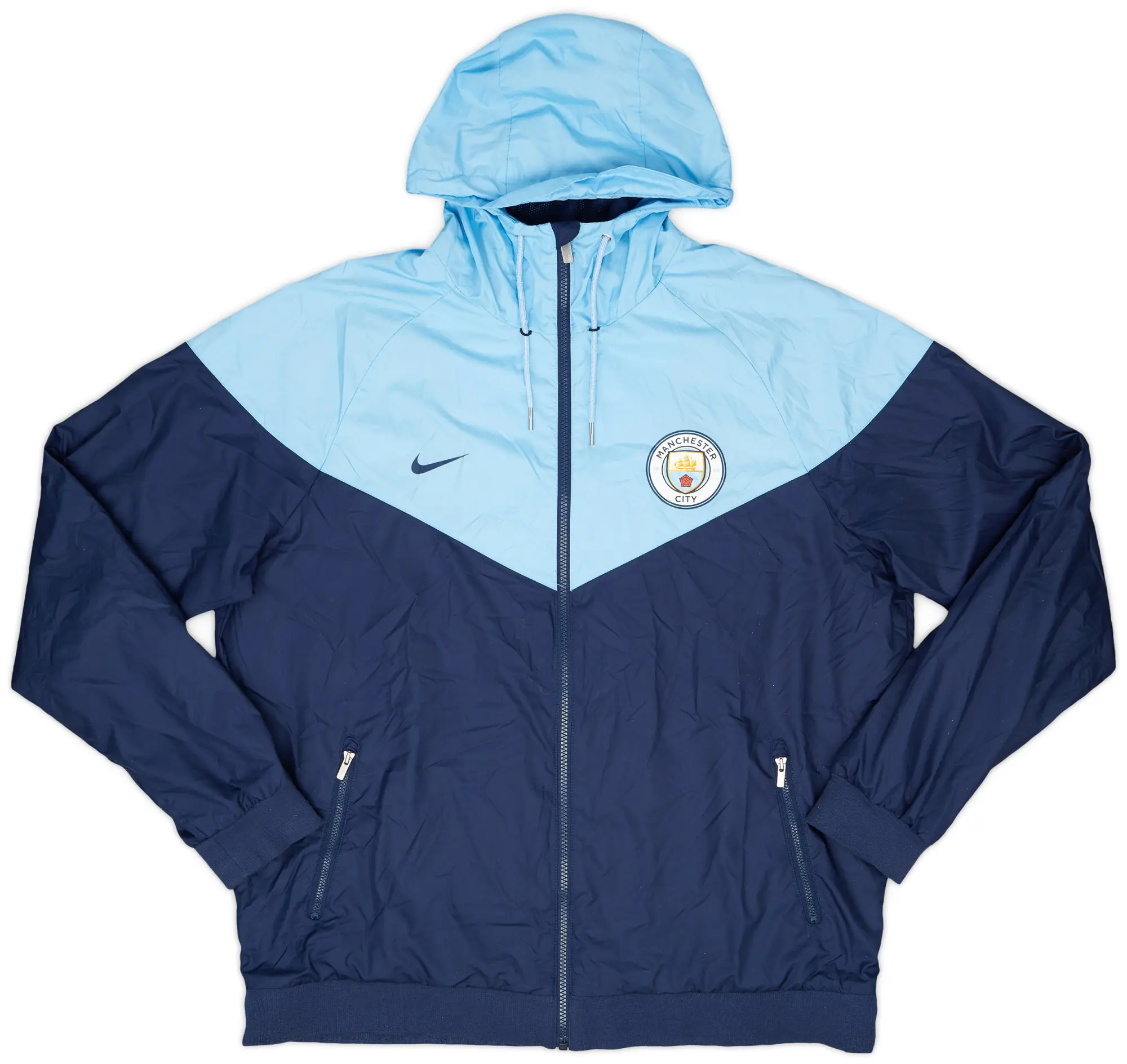 2017-18 Manchester City Nike Hooded Rain Jacket - 7/10 - (XL)