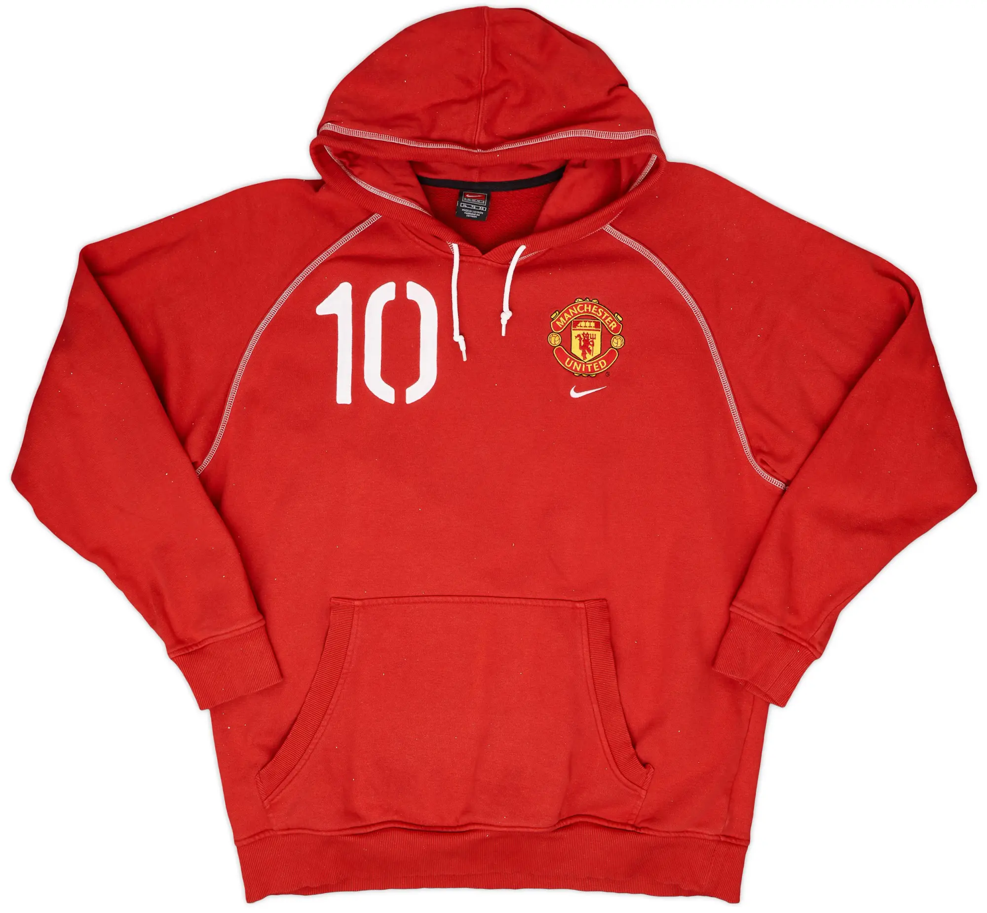 2002-03 Manchester United Nike Hooded Sweat Top - 6/10 - (XL)