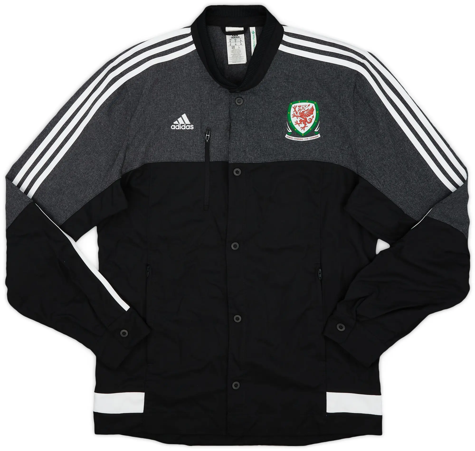 2014-15 Wales adidas Button Up Track Jacket - 9/10 - (M)