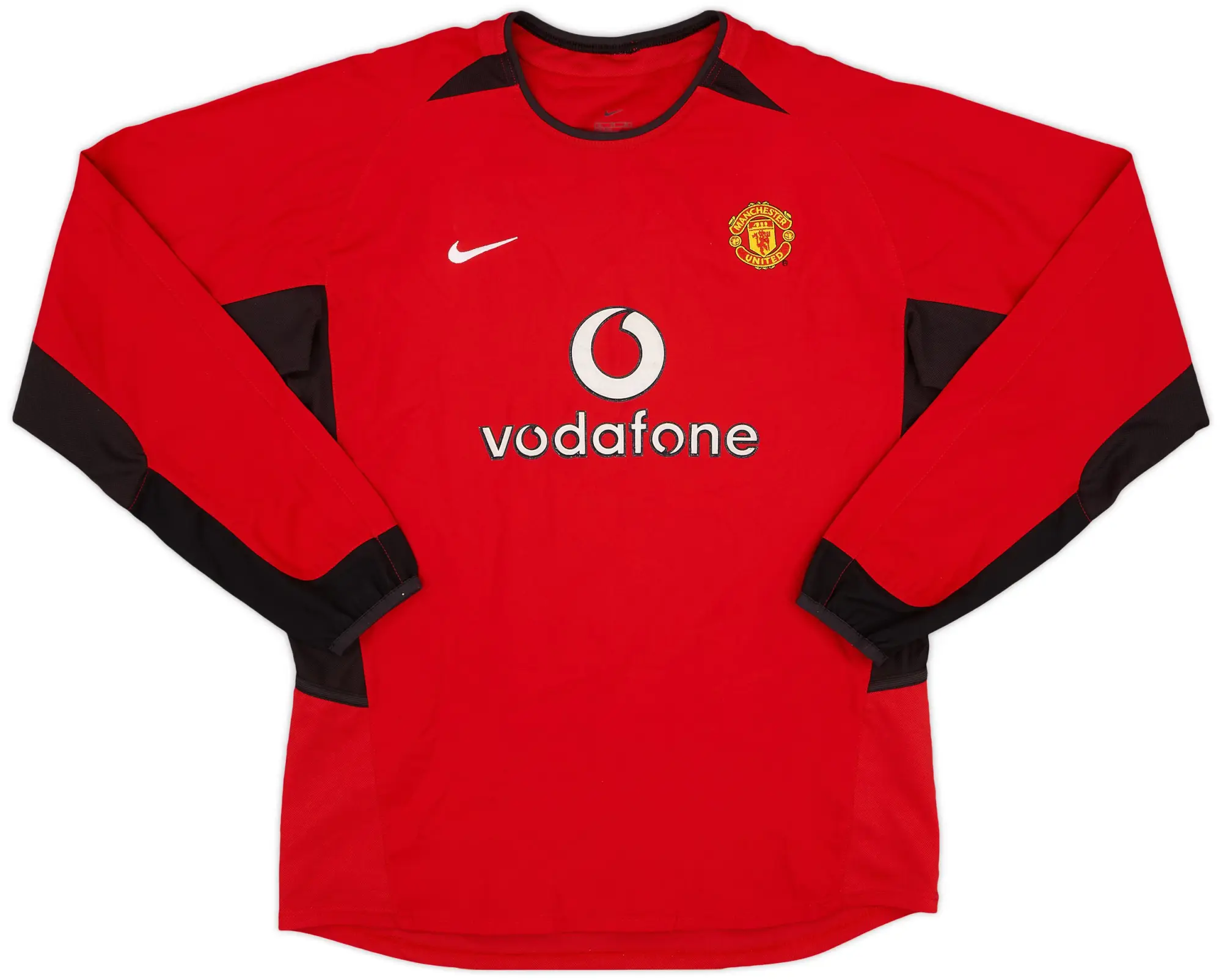 Nike 2002-04 Manchester United Home L/S Shirt - 8/10 - (XL.Boys)