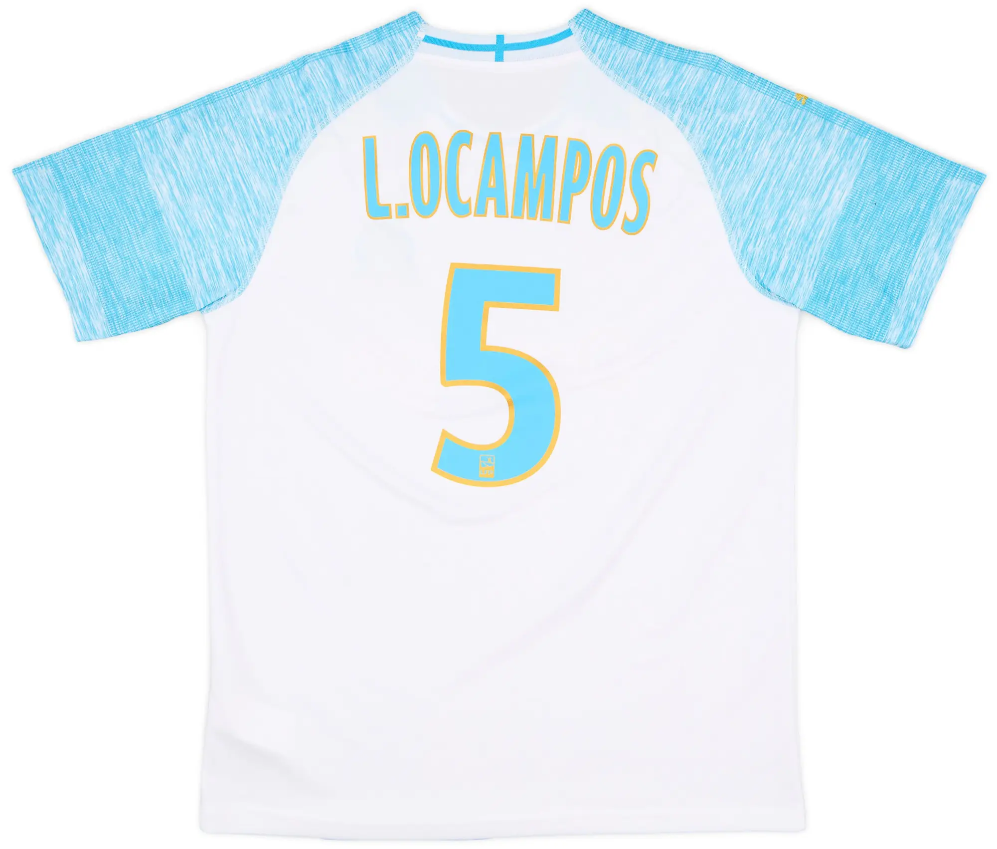 Puma 2018-19 Olympique Marseille Home Shirt L.Ocampos #5 - 9/10 - (M)