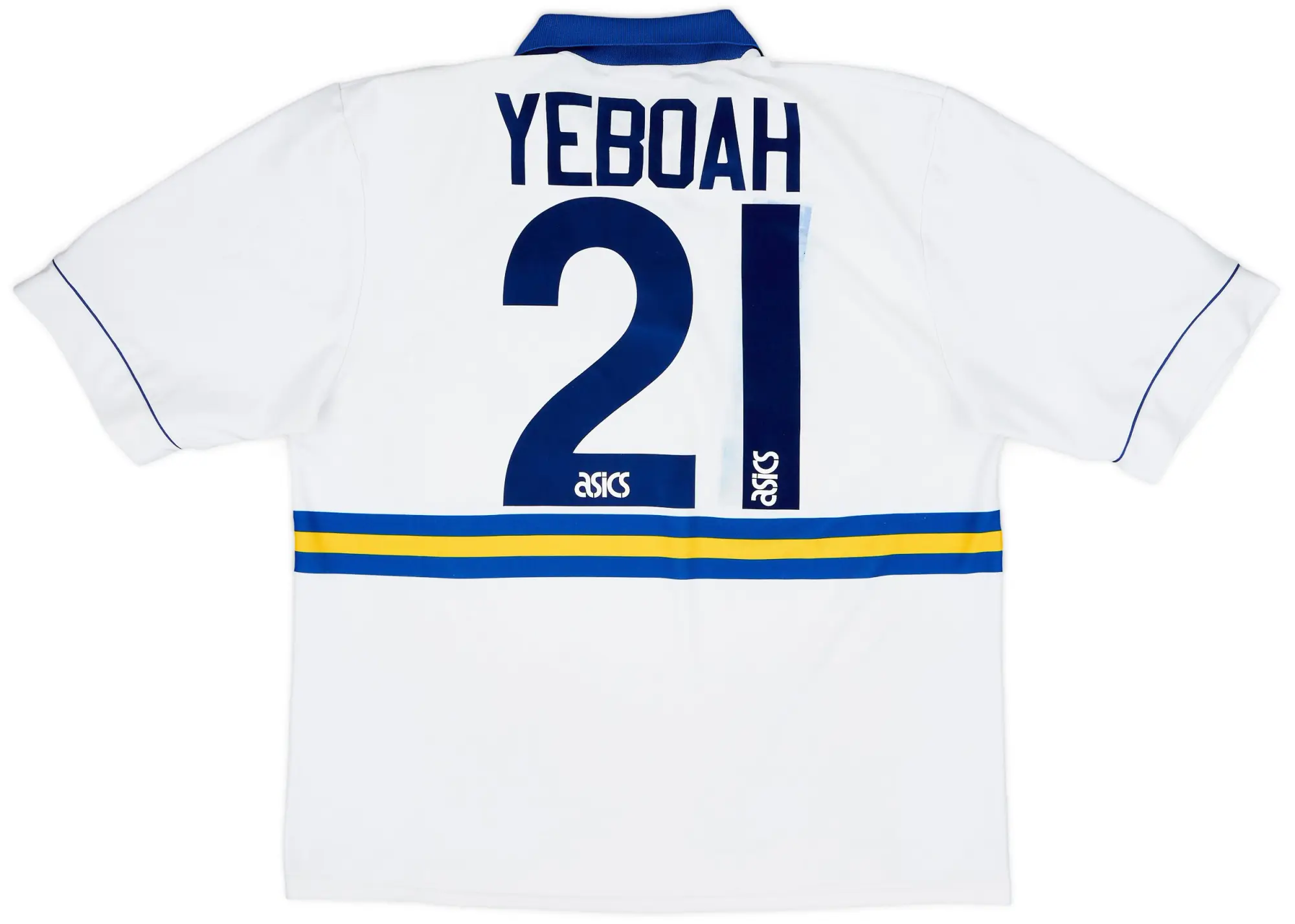 Asics 1993-95 Leeds United Home Shirt Yeboah #21 - 4/10 - (XL)