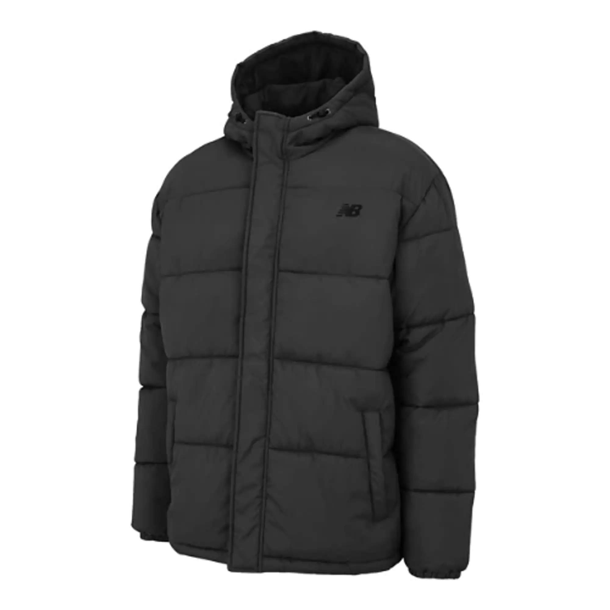 New Balance Men's Puffer Jacket in Black Nylon