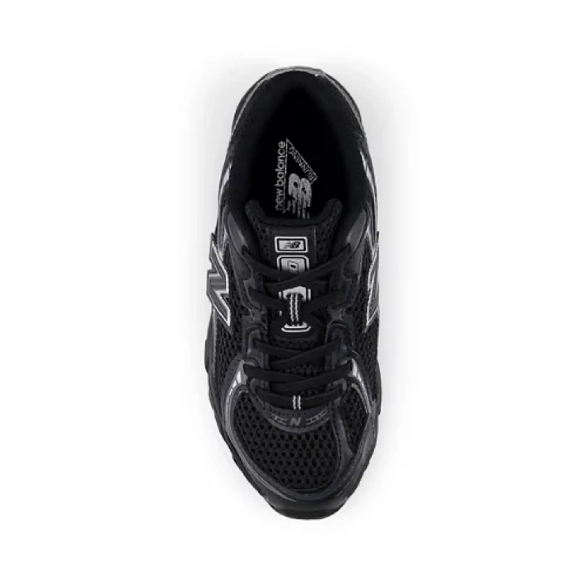 New Balance Kids' 740 BUNGEE LACE in Black/Grey Synthetic