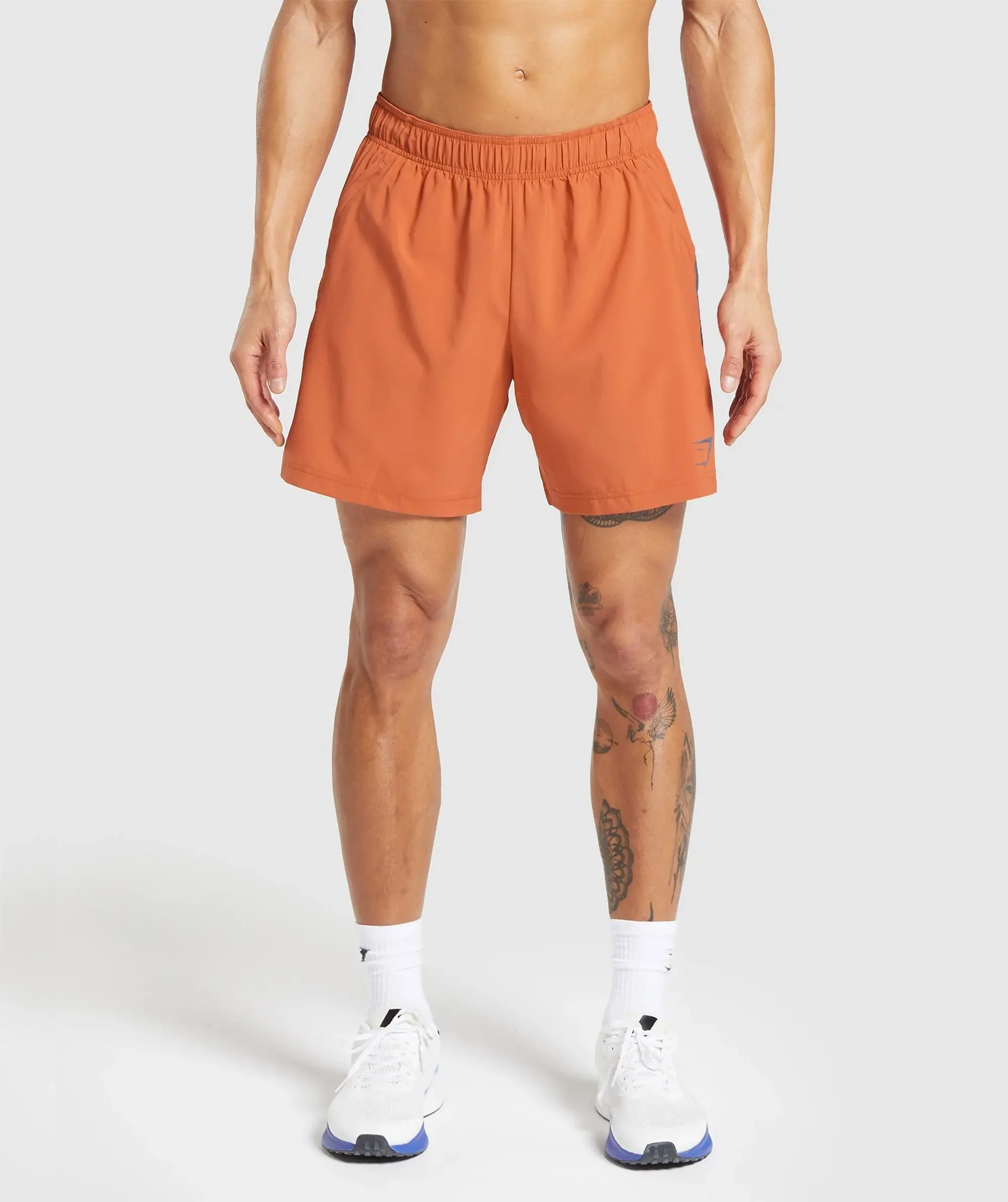 Gymshark Sport 7 Shorts - Muted Orange/Titanium Blue