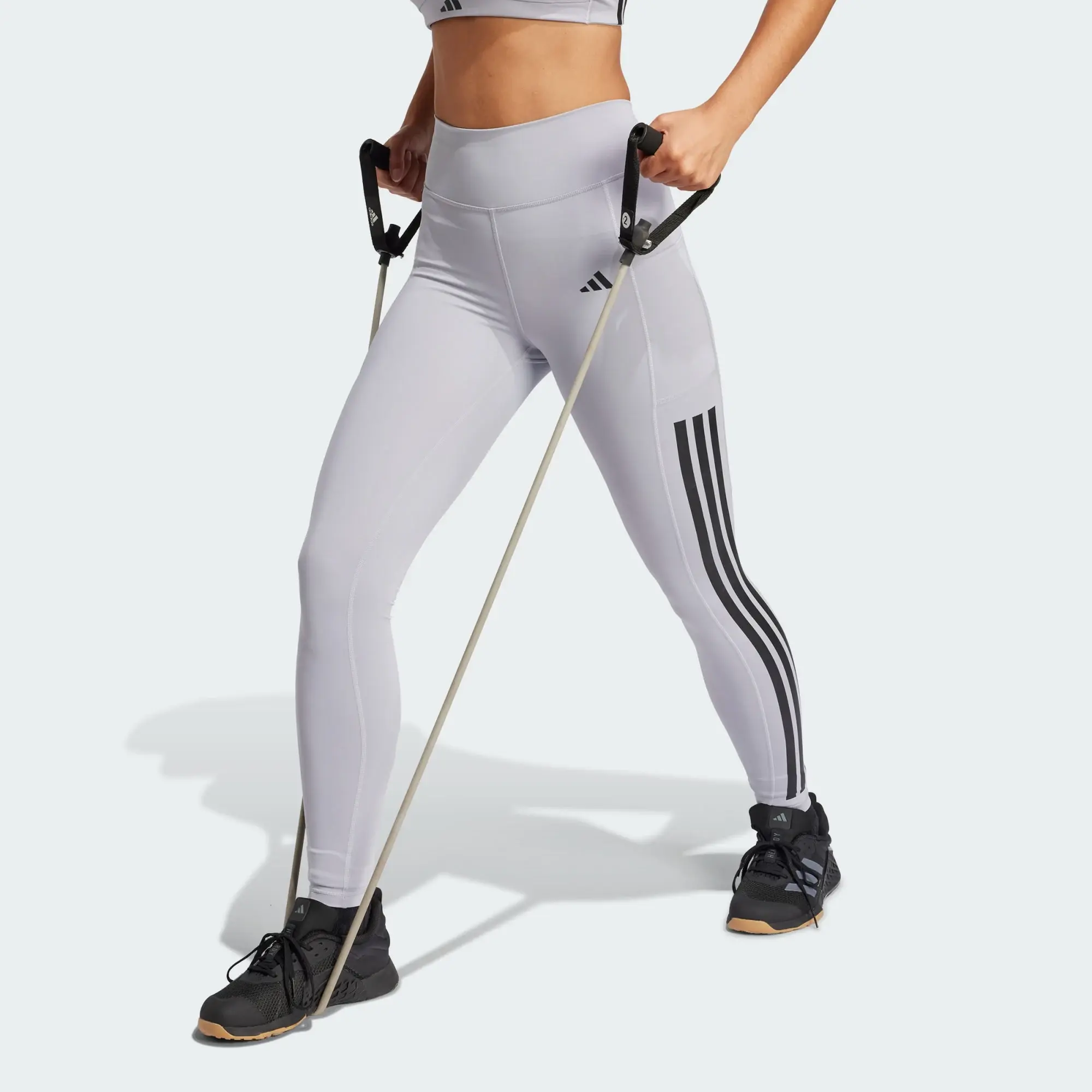 adidas Women Optime 3 Stripes Full Length Leggings