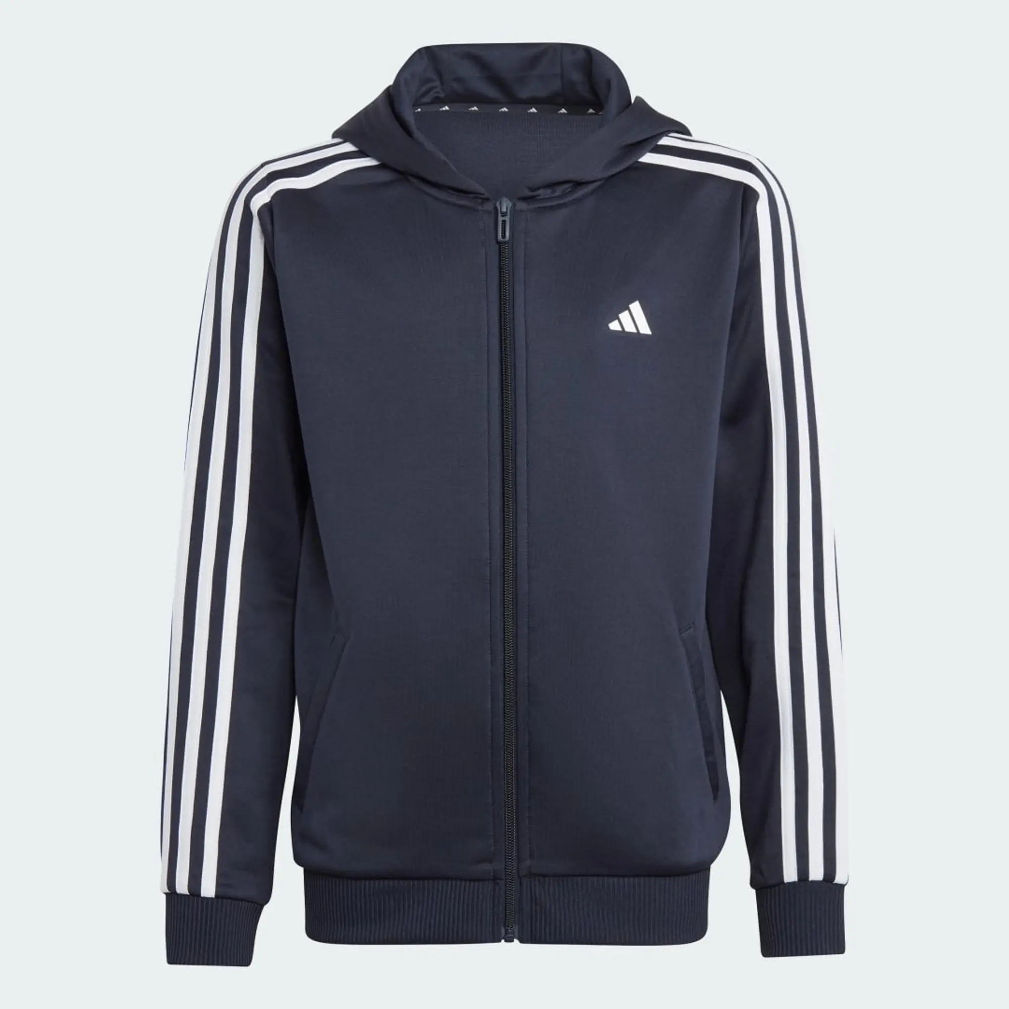 adidas Train Essentials AEROREADY 3-Stripes Regular-Fit Full-Zip Hoodie
