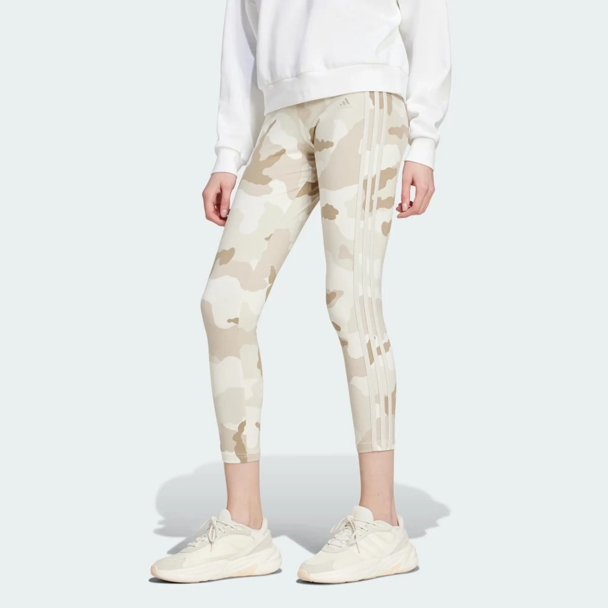 adidas Essentials 3-Stripes Camo Print 7/8 Length Leggings