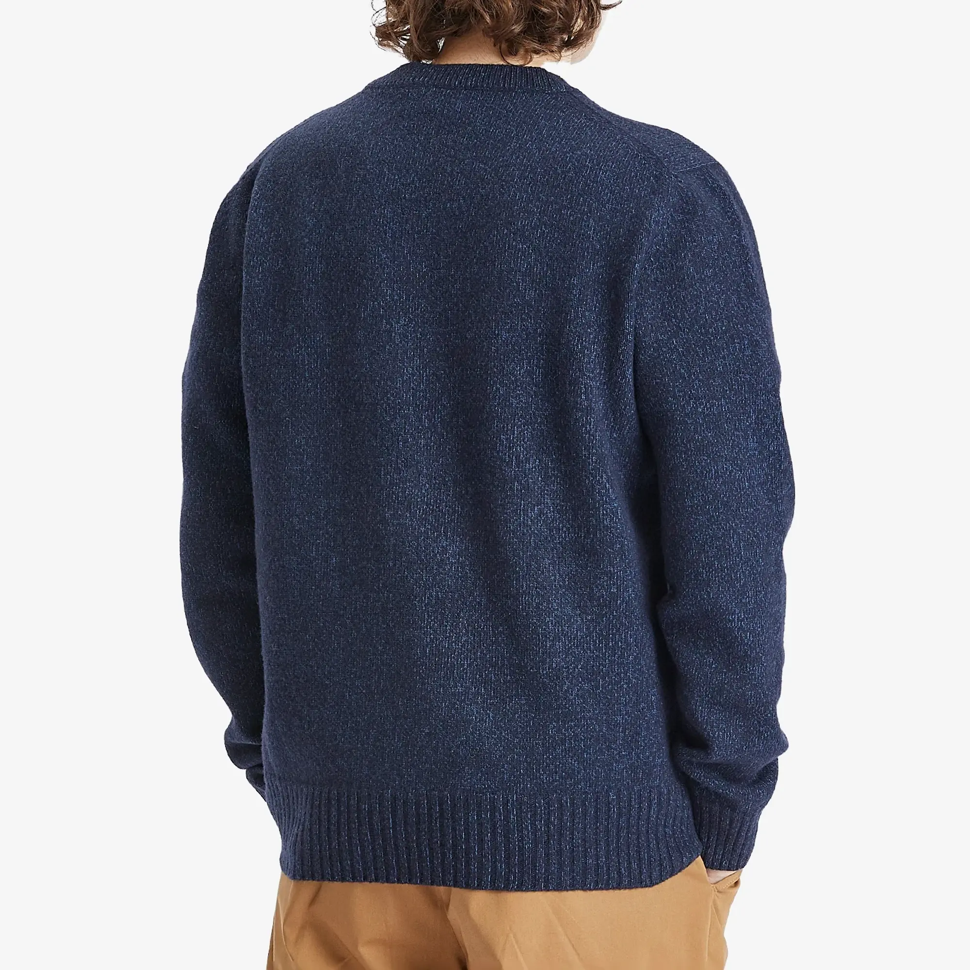 Alexander McQueen Men's Upside Down Skull Logo Jumper Navy/Indigo