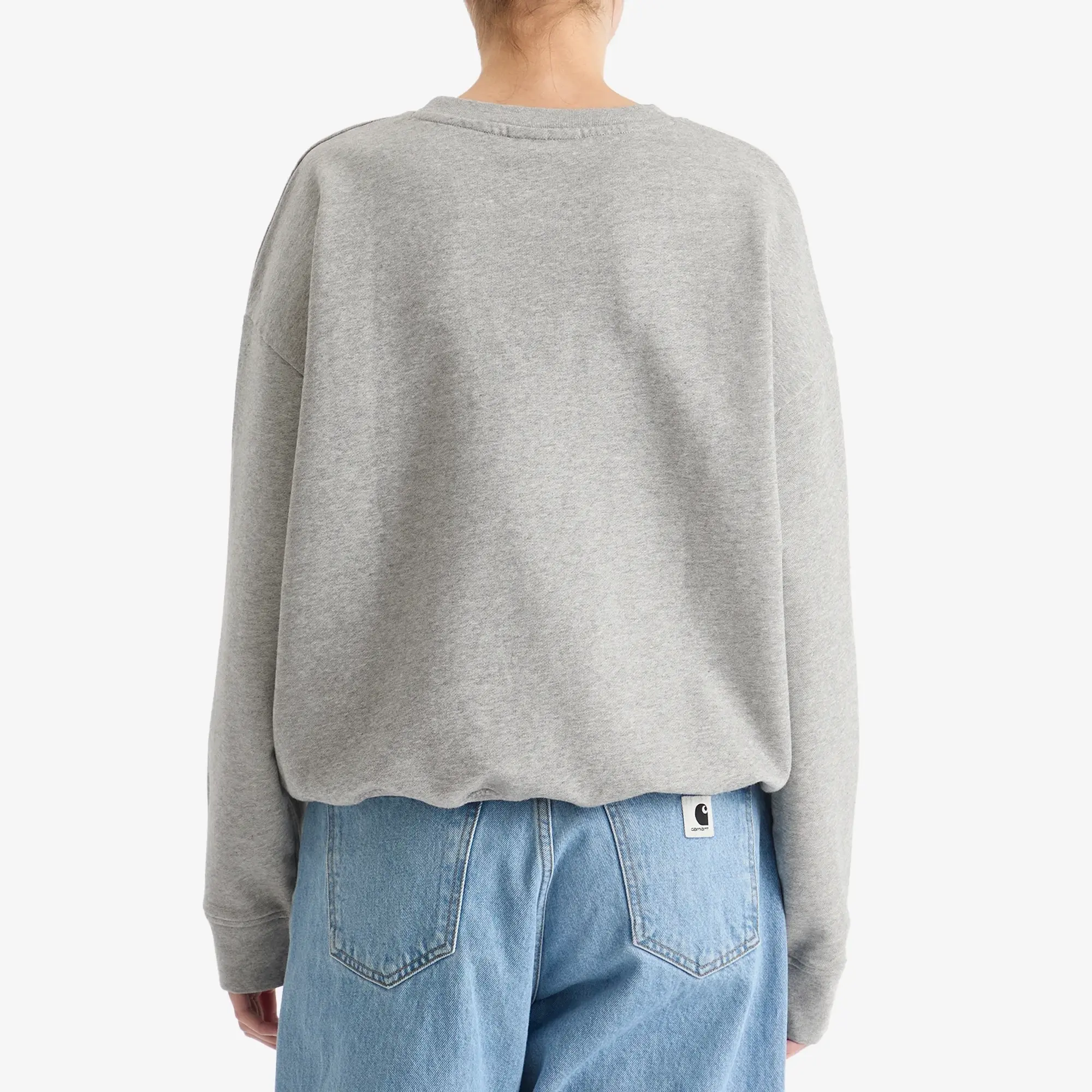 GANNI Women's Isoli BD Oversized Sweatshirt Paloma Melange