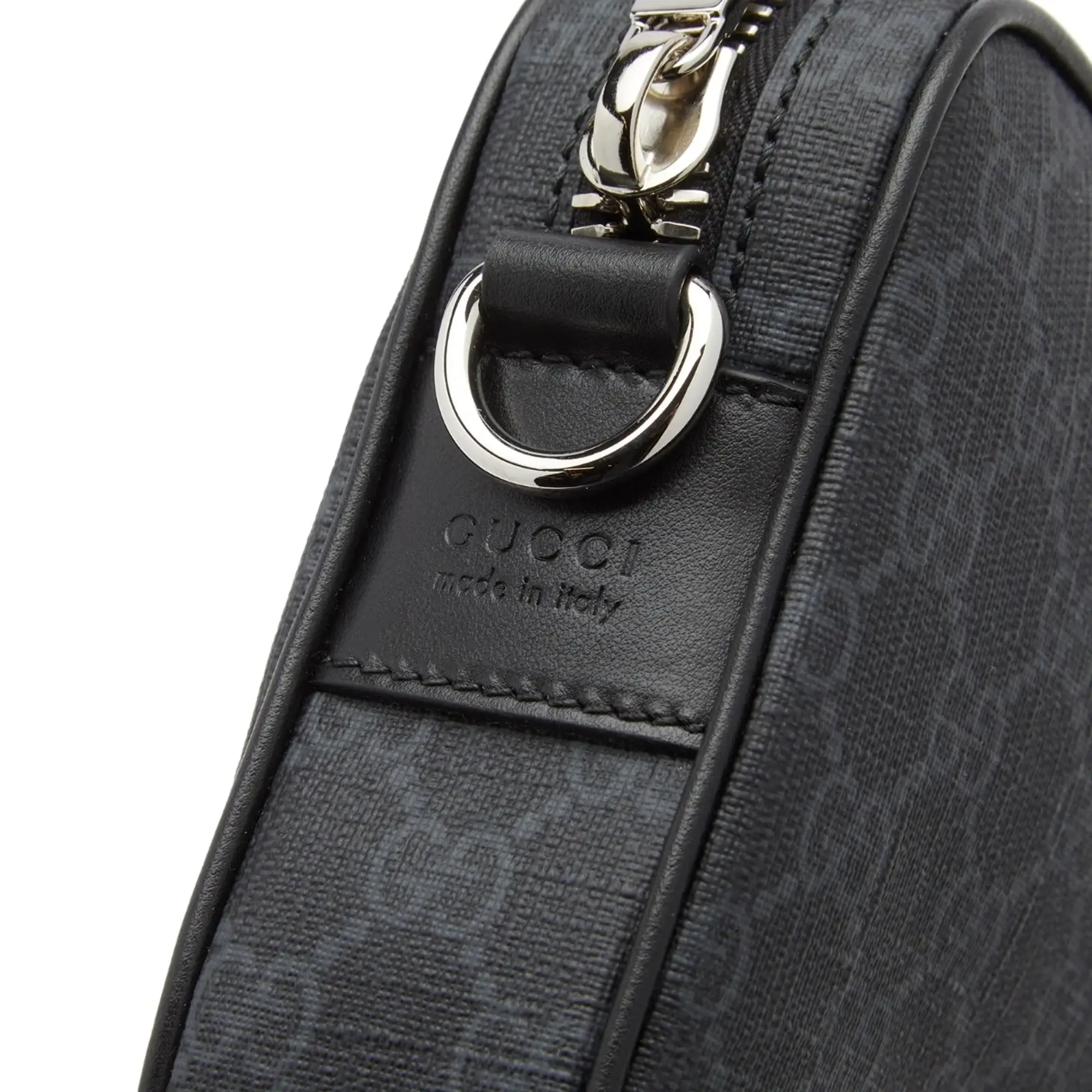 Gucci Men's GG Black Pouch with Strap