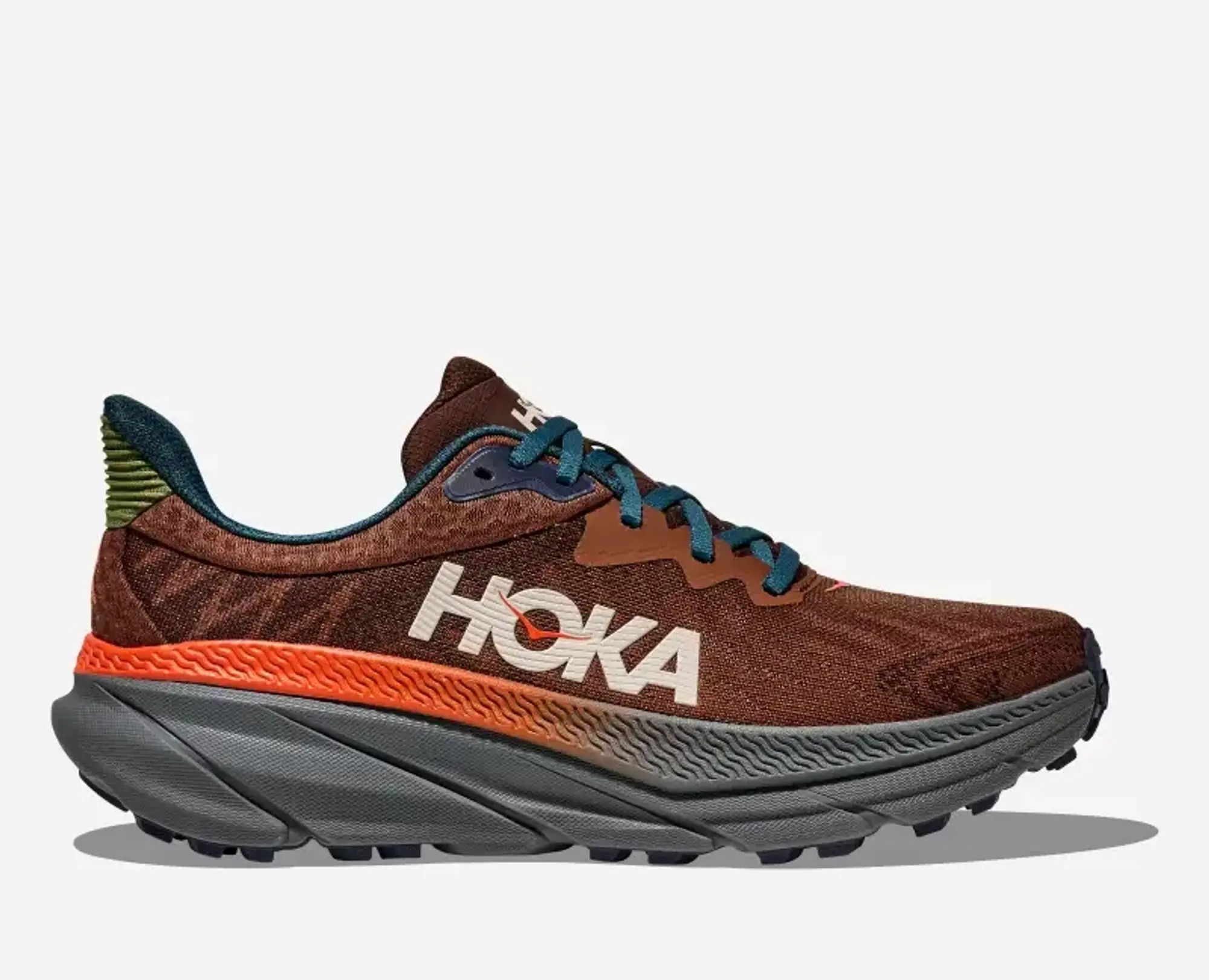 Hoka One One HOKA Men's Challenger 7 Road Running Shoes in Mineral Brown/Asteroid