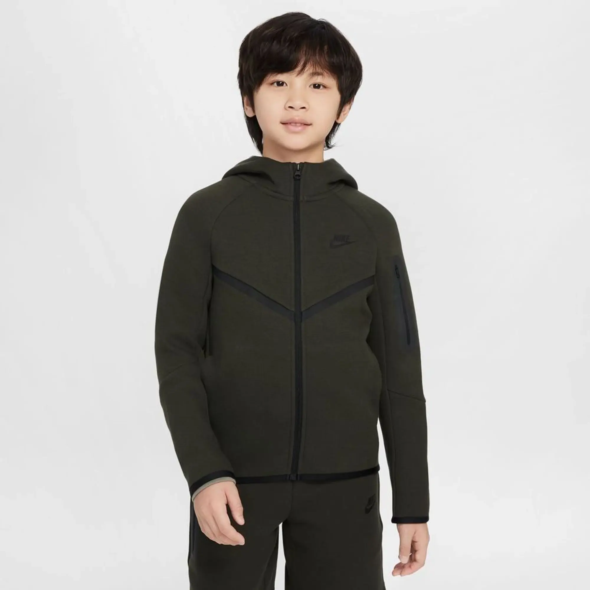 Nike Hoodie Nsw Tech Fleece Fz 24 - ['Black', 'Green']