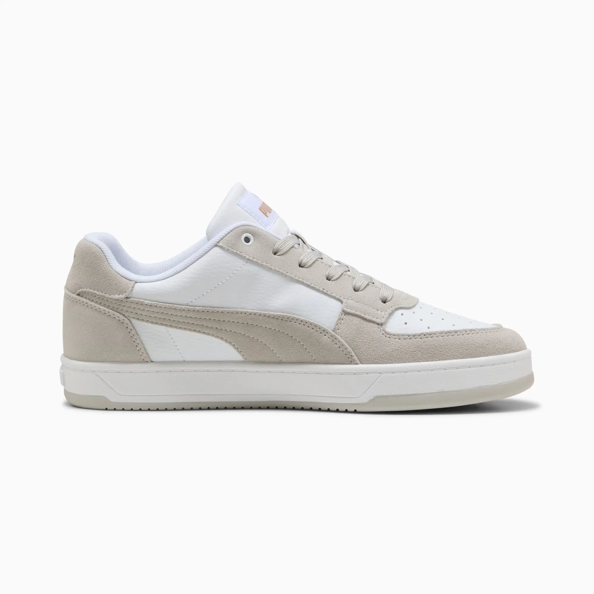 PUMA Caven 2.0 Mono Sneakers Unisex, White/Cool Light Grey/Gold