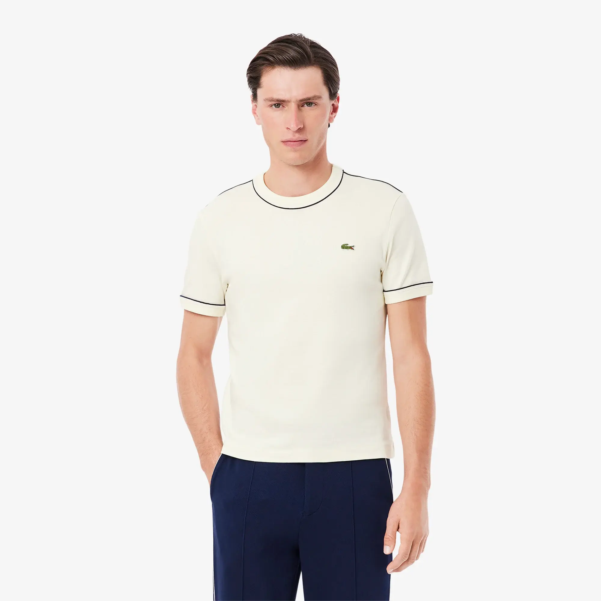 Lacoste Slim Fit Cotton Interlock T-shirt - White