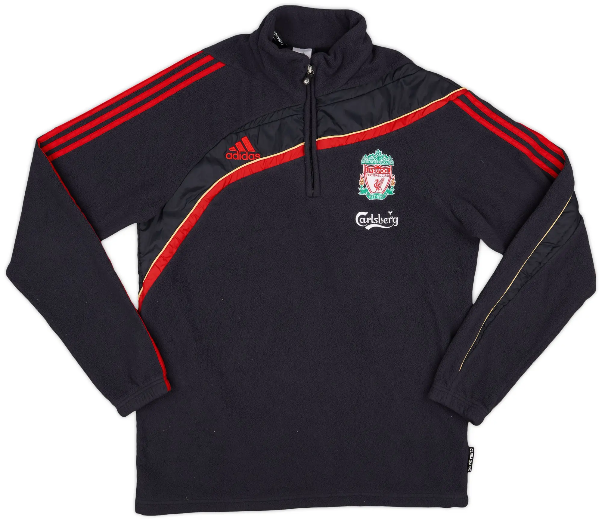 2009-10 Liverpool adidas 1/4 Zip Fleece Top - 9/10 - (XL)
