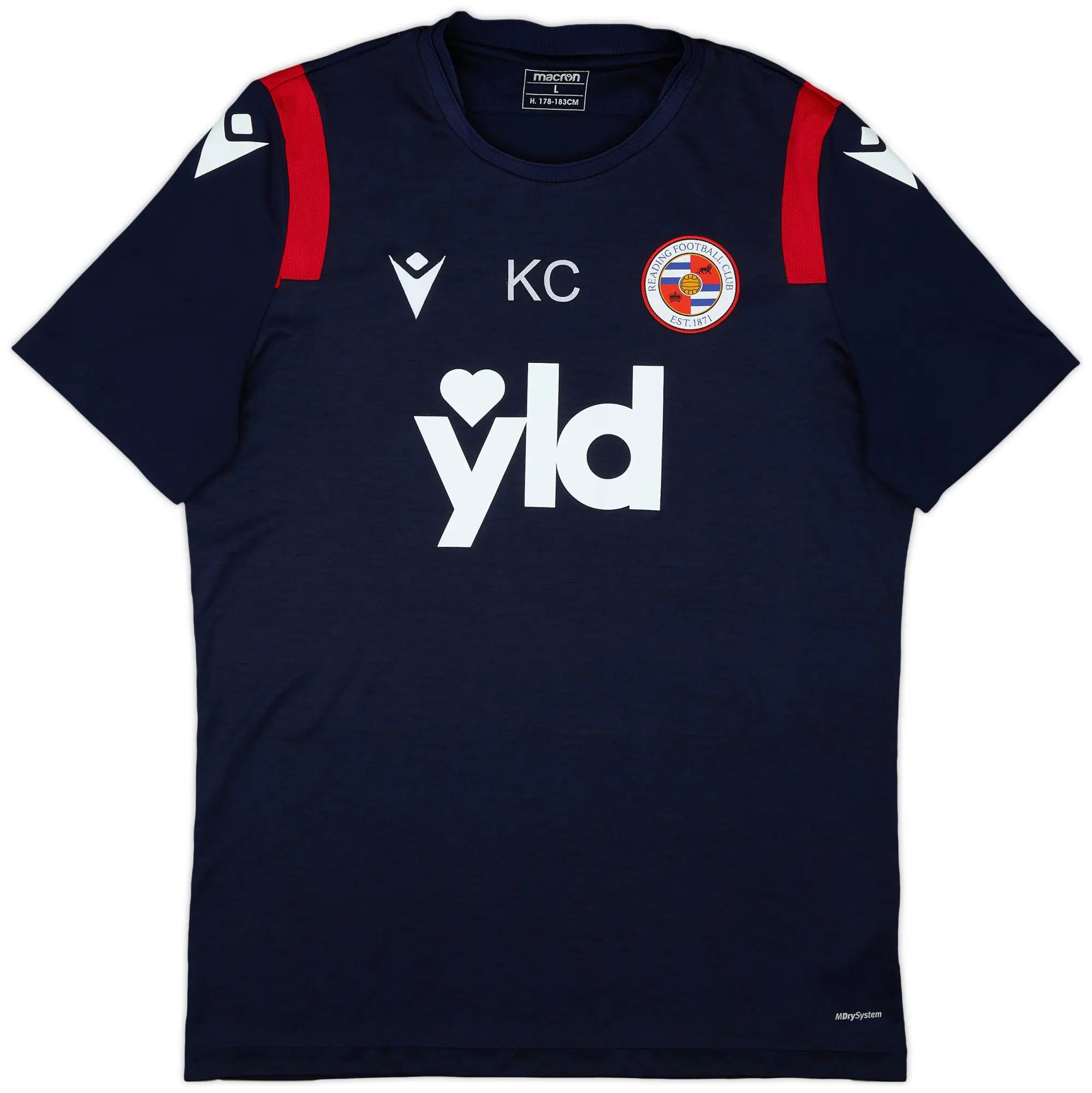 2020-21 Reading Staff Issue Macron Training Shirt KC - 9/10 - (L)