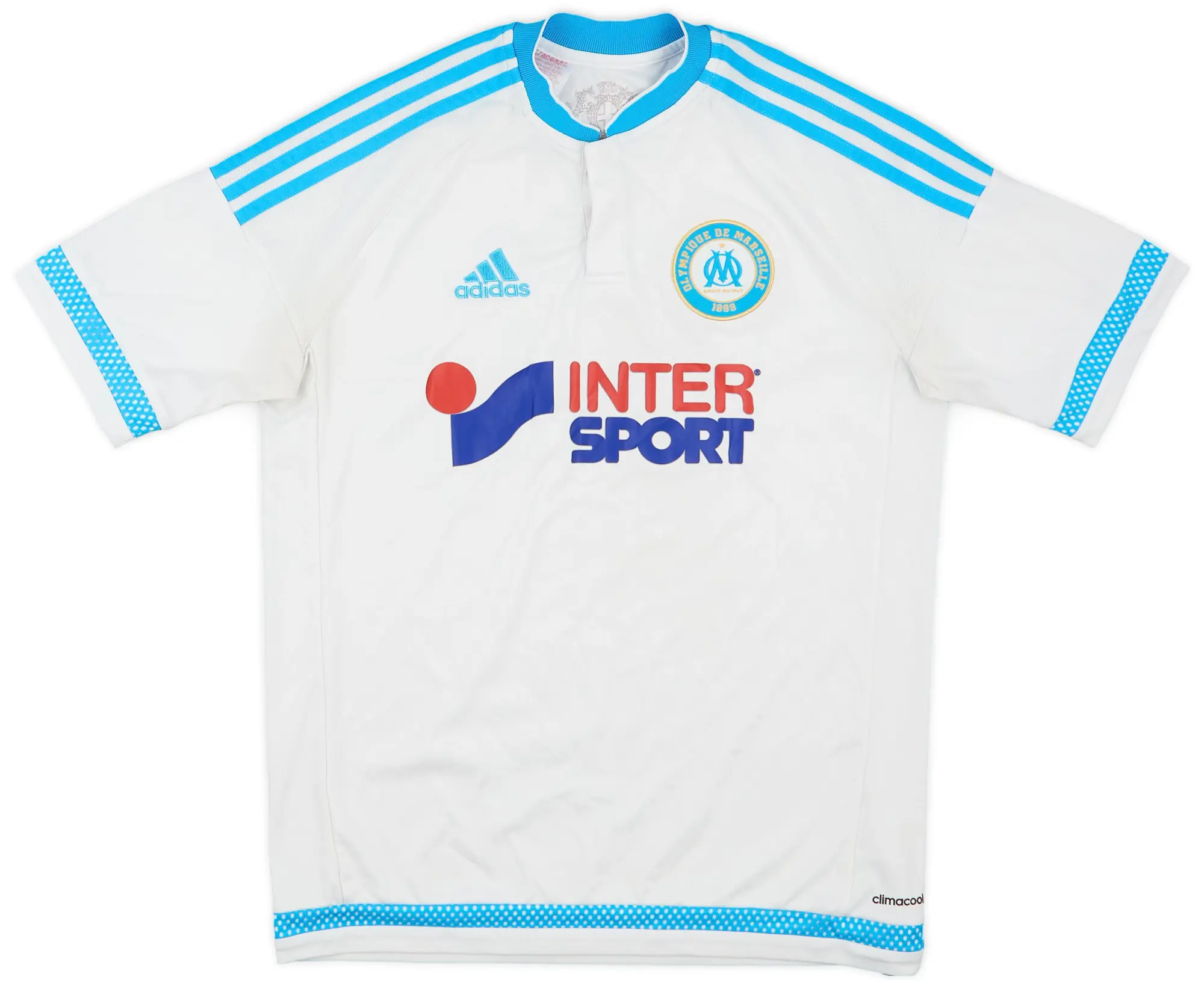 adidas 2015-16 Olympique Marseille Home Shirt - 8/10 - (XL.Boys)
