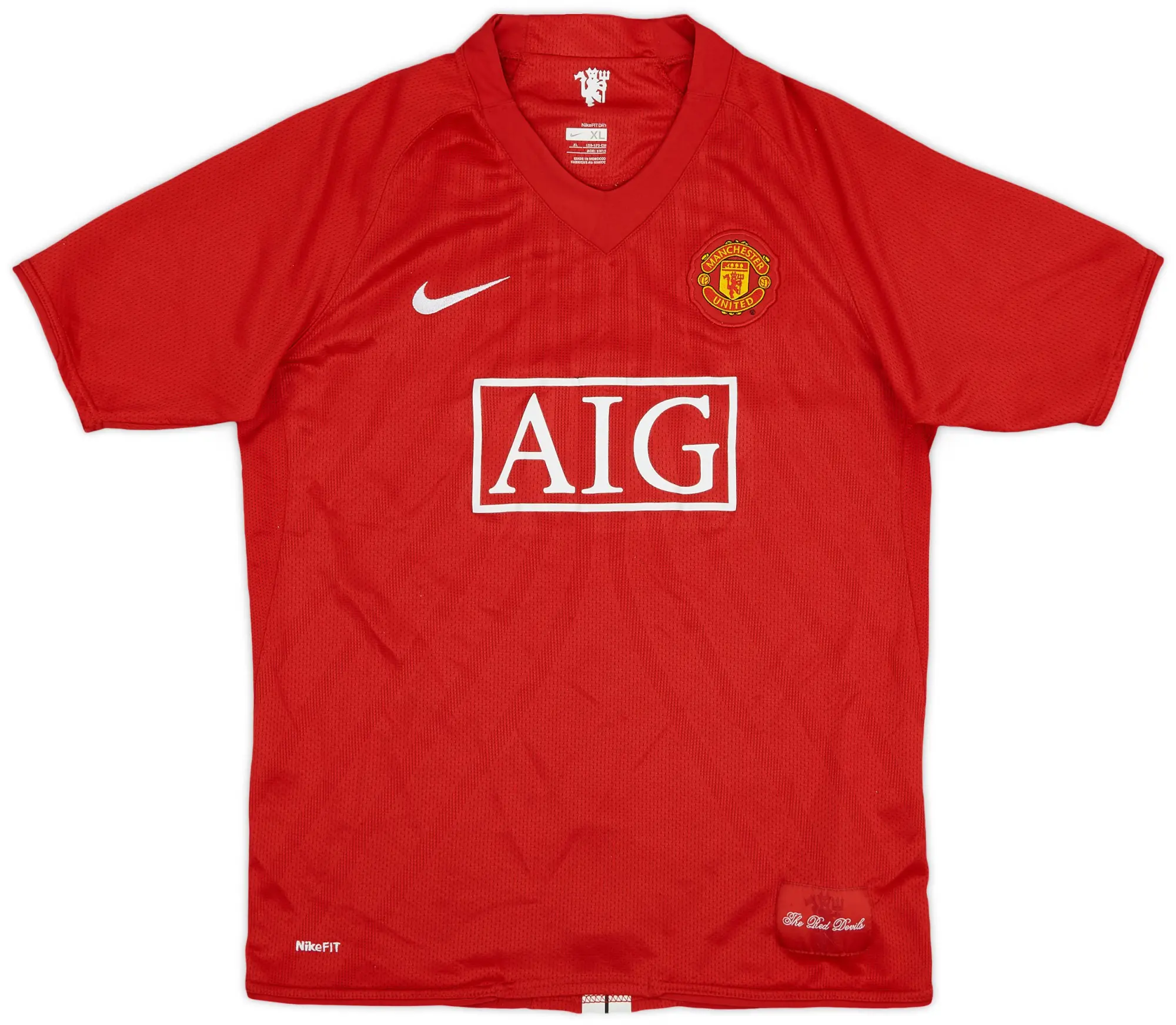 Nike 2007-09 Manchester United Home Shirt - 8/10 - (XL.Boys)