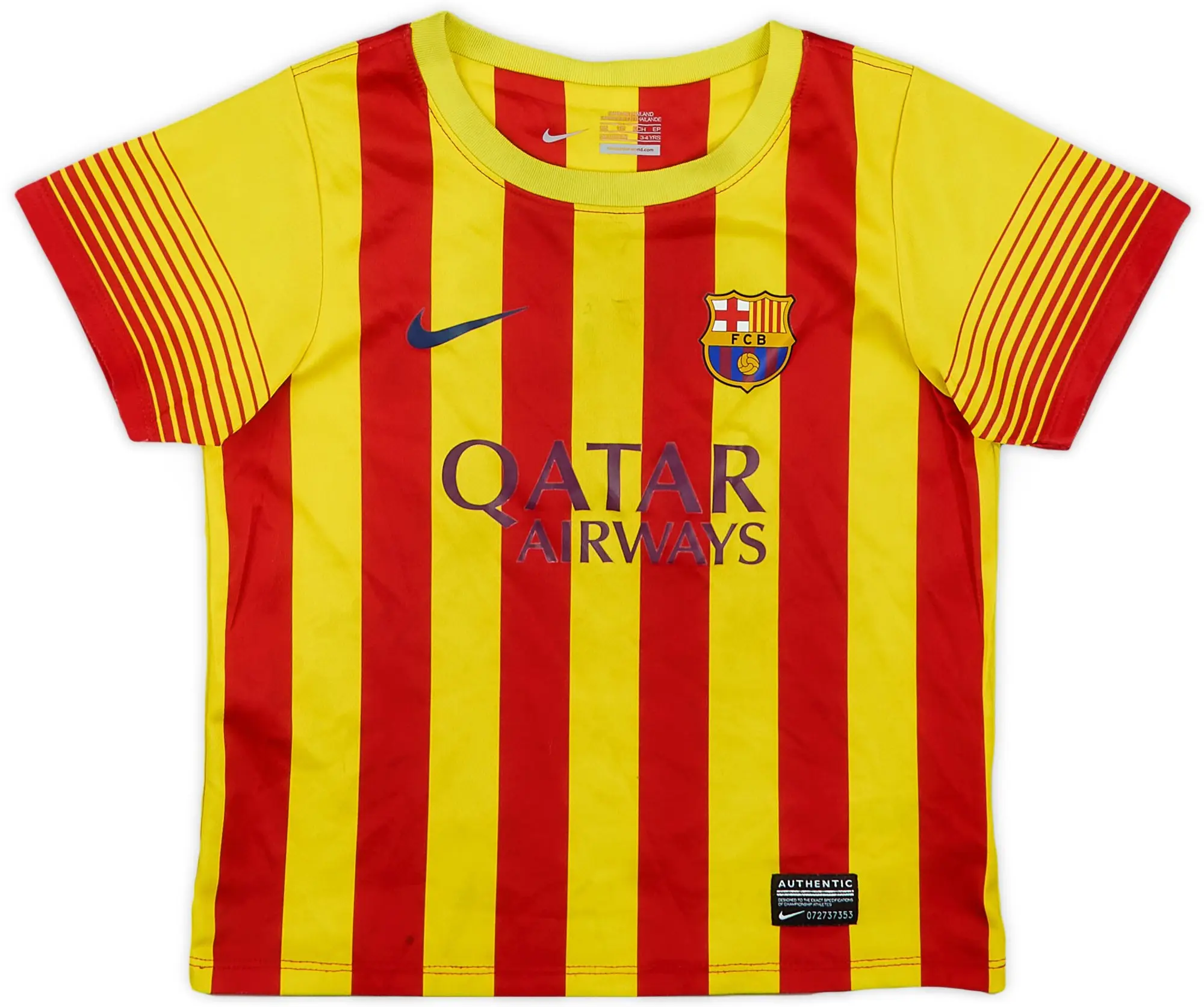 Nike 2013-15 Barcelona Away Shirt - 7/10 - (3-4 Years)