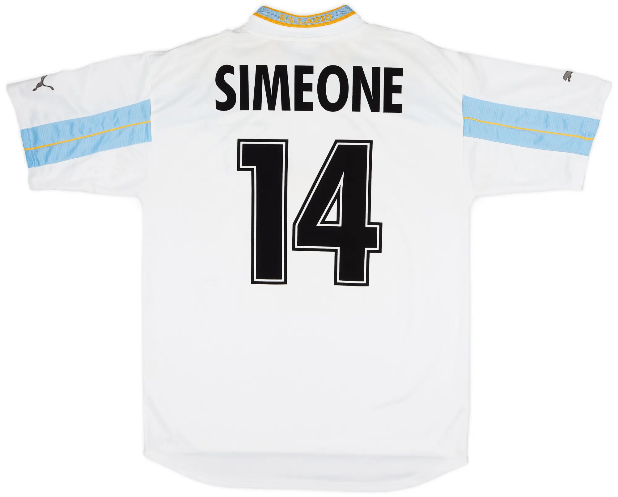 Puma 1999-00 Lazio Centenary Home Shirt Simeone #14 - 5/10 - (XL)