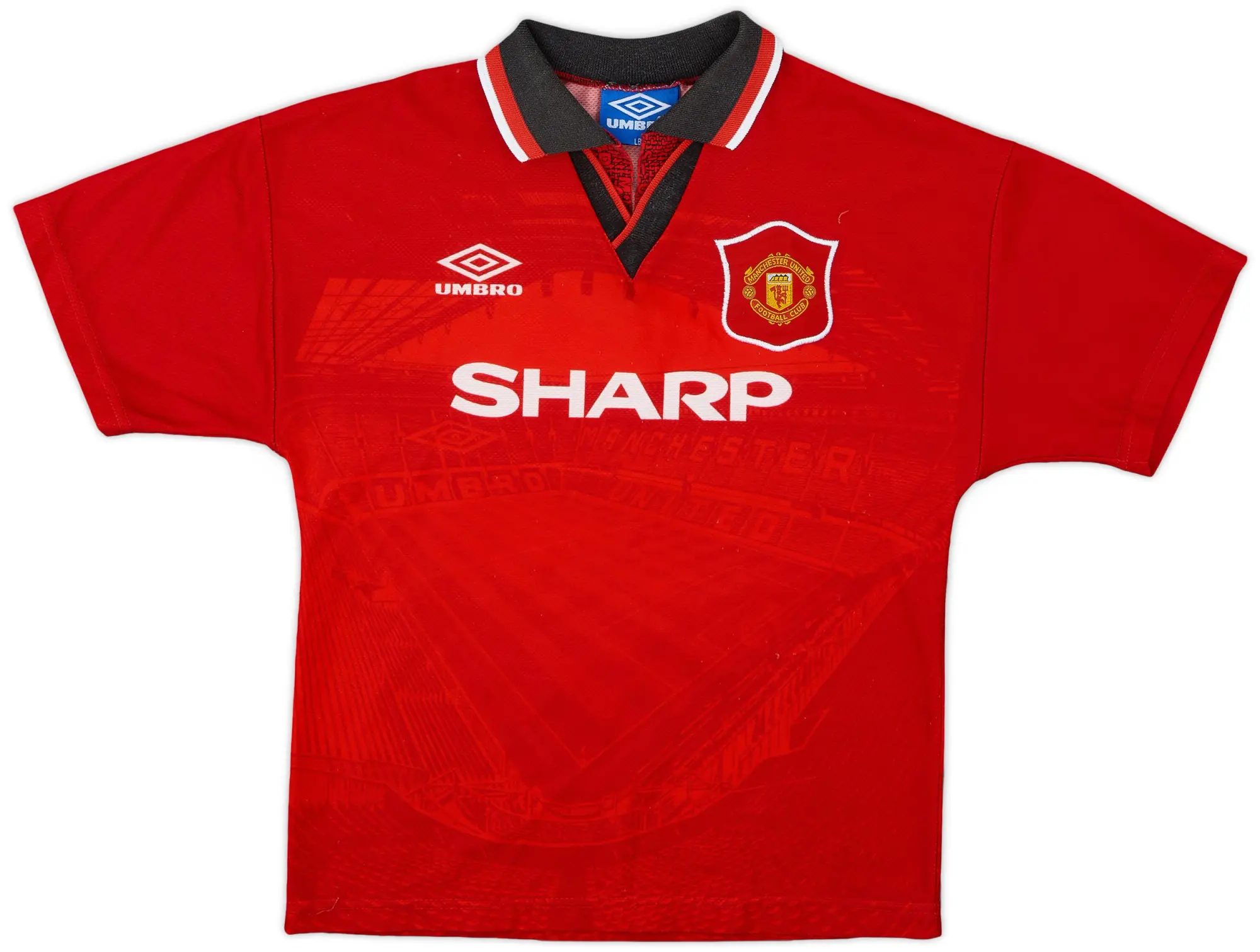 Umbro 1994-96 Manchester United Home Shirt - 7/10 - (L.Boys)