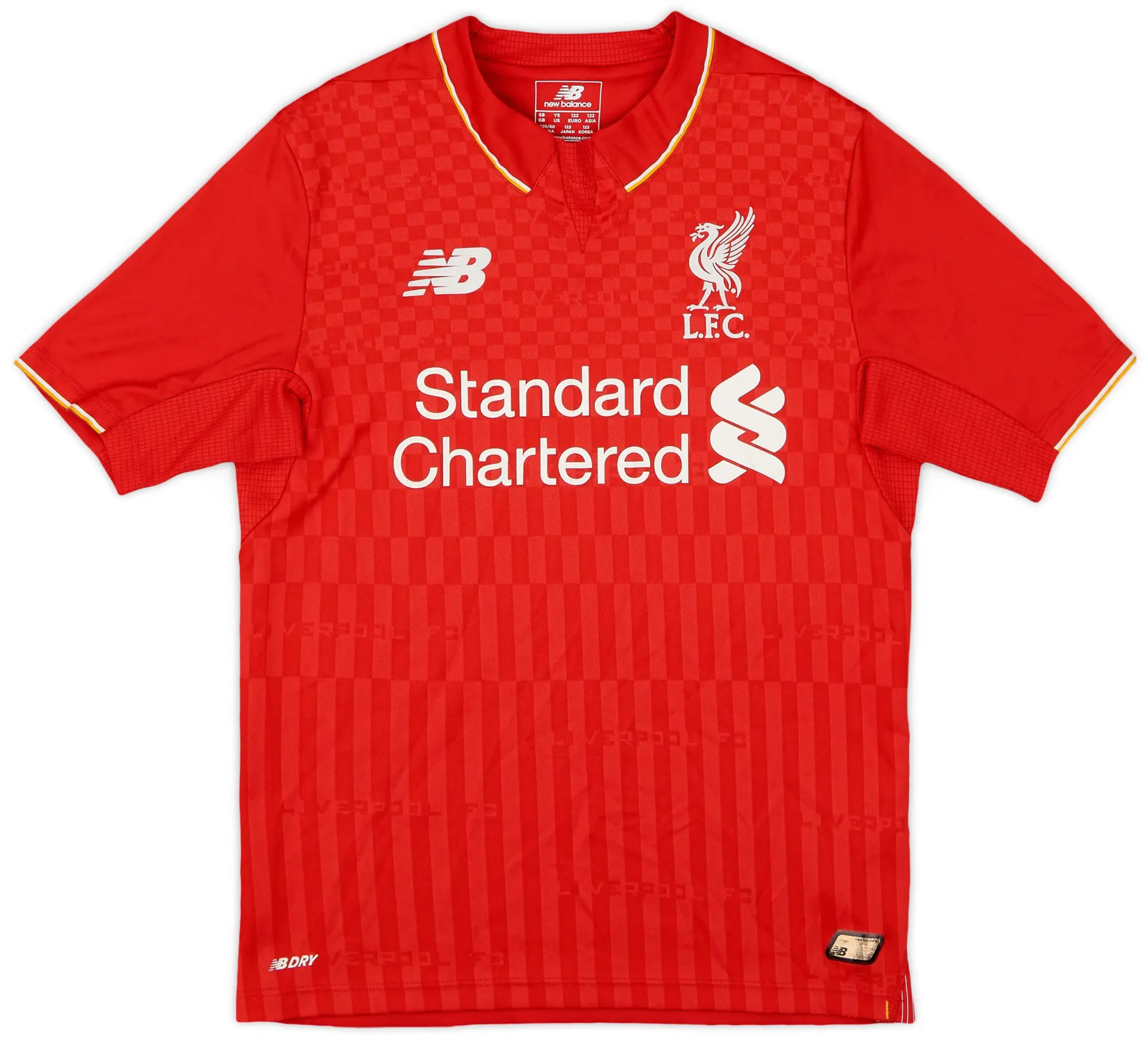 NewBalance 2015-16 Liverpool Home Shirt - 8/10 - (S.Boys)