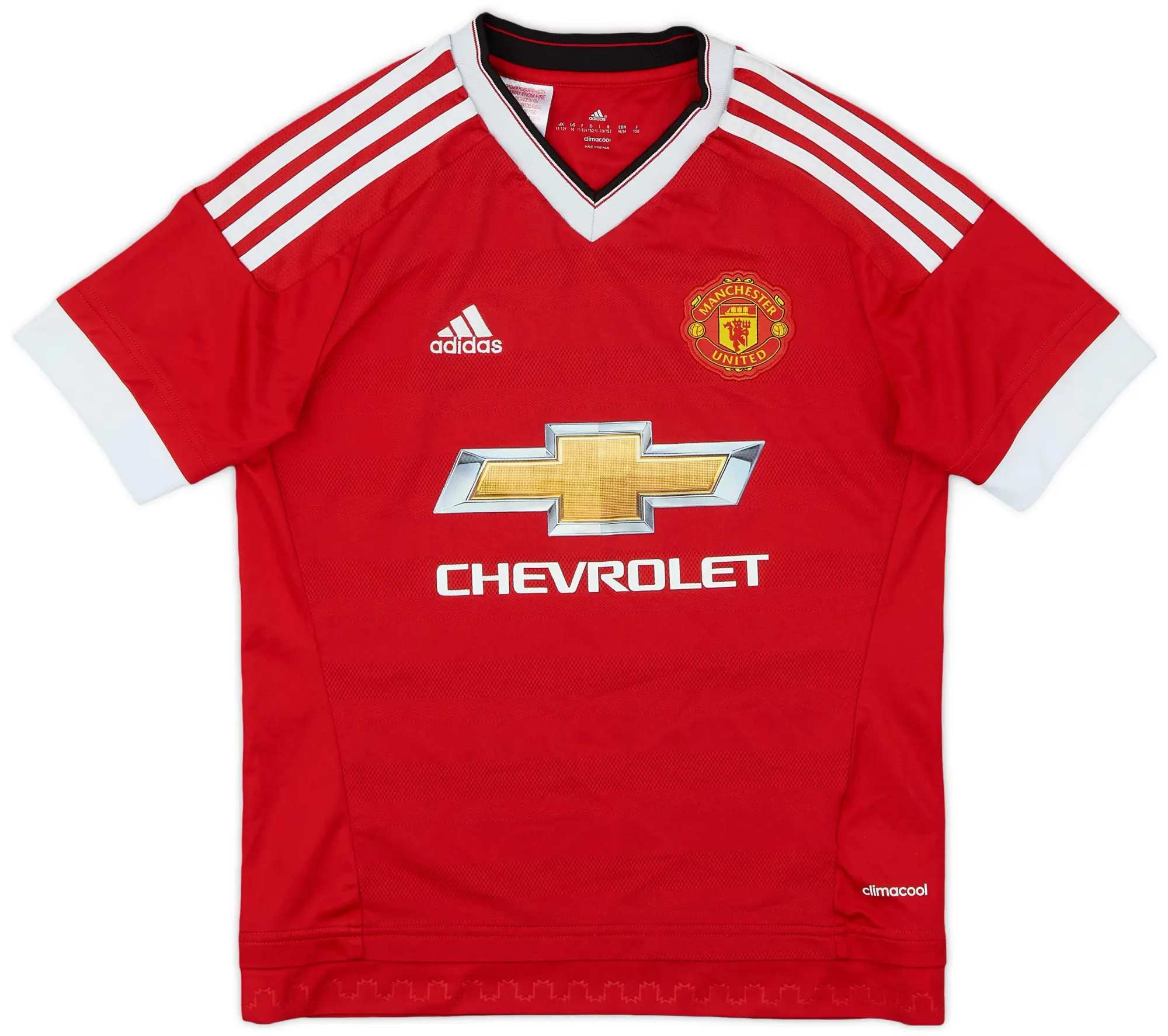 adidas 2015-16 Manchester United Home Shirt - 8/10 - (M.Boys)