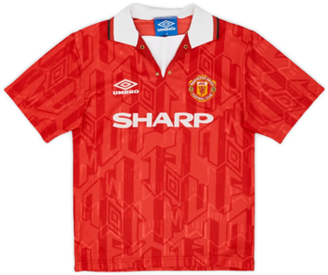 Umbro Manchester United Boys SS Home Shirt 1992/94