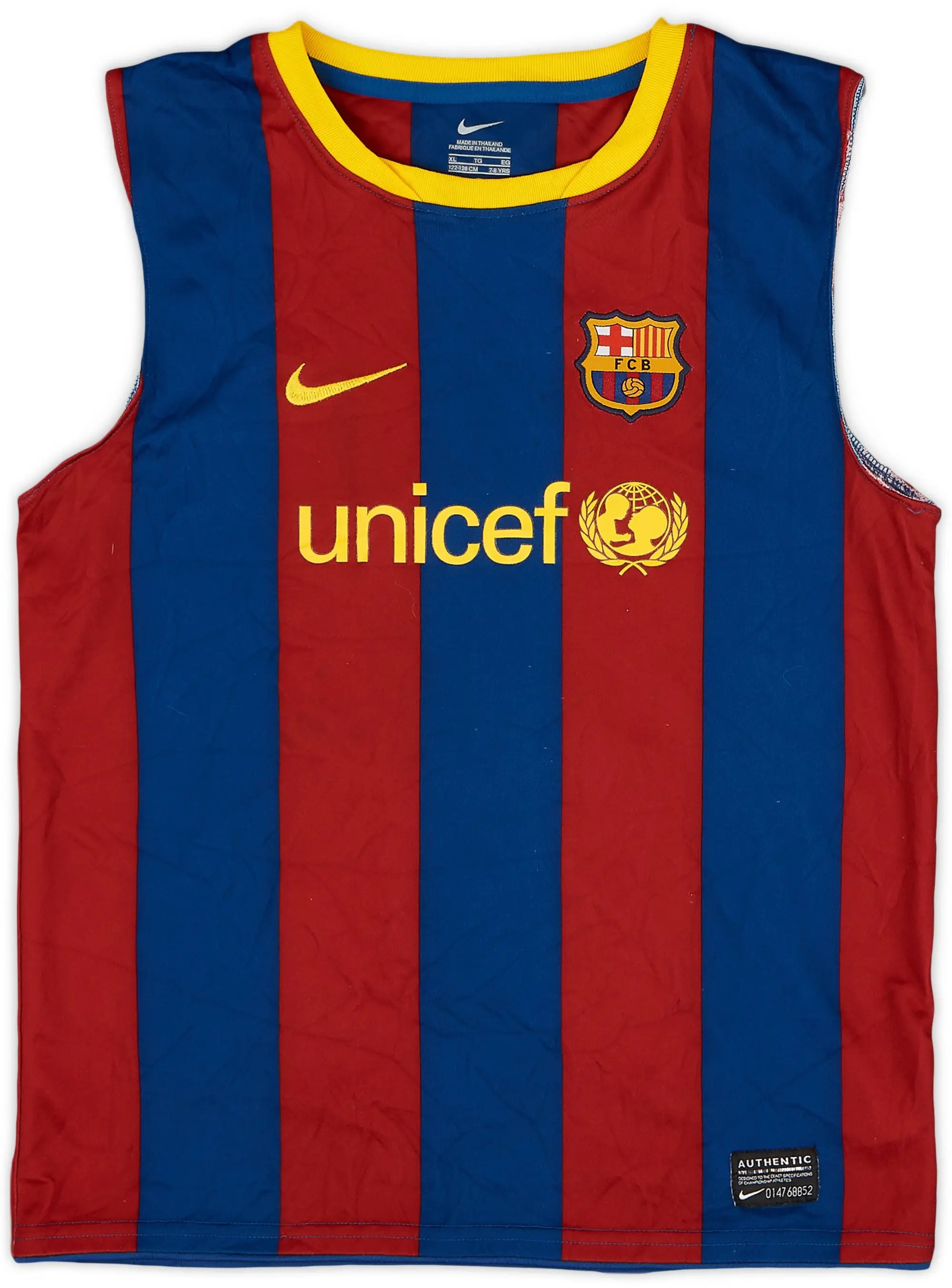 Nike 2010-11 Barcelona Home Shirt - 3/10 - (7-8 Years)