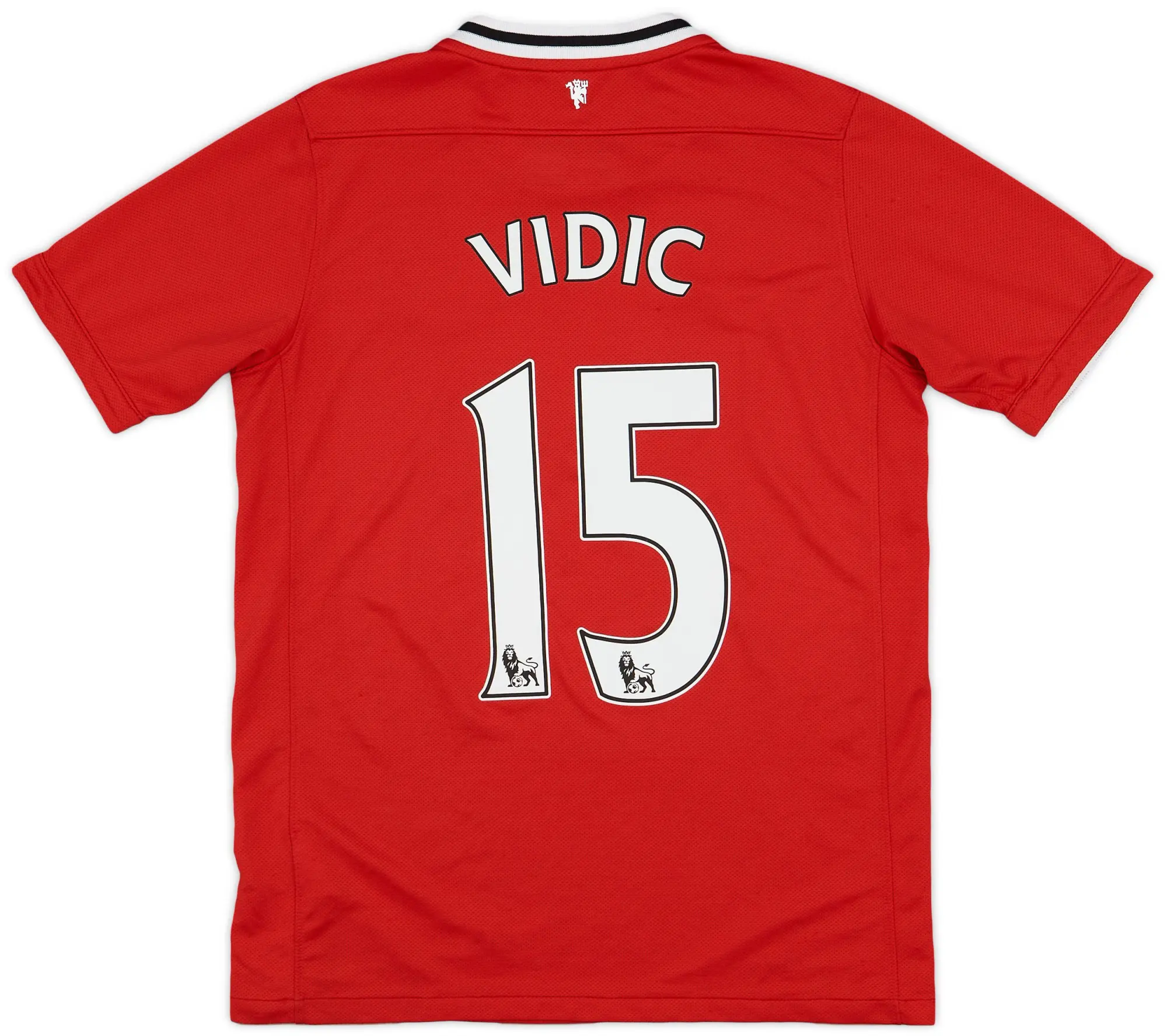 Nike 2011-12 Manchester United Home Shirt Vidic #15 - 9/10 - (XL.Boys)