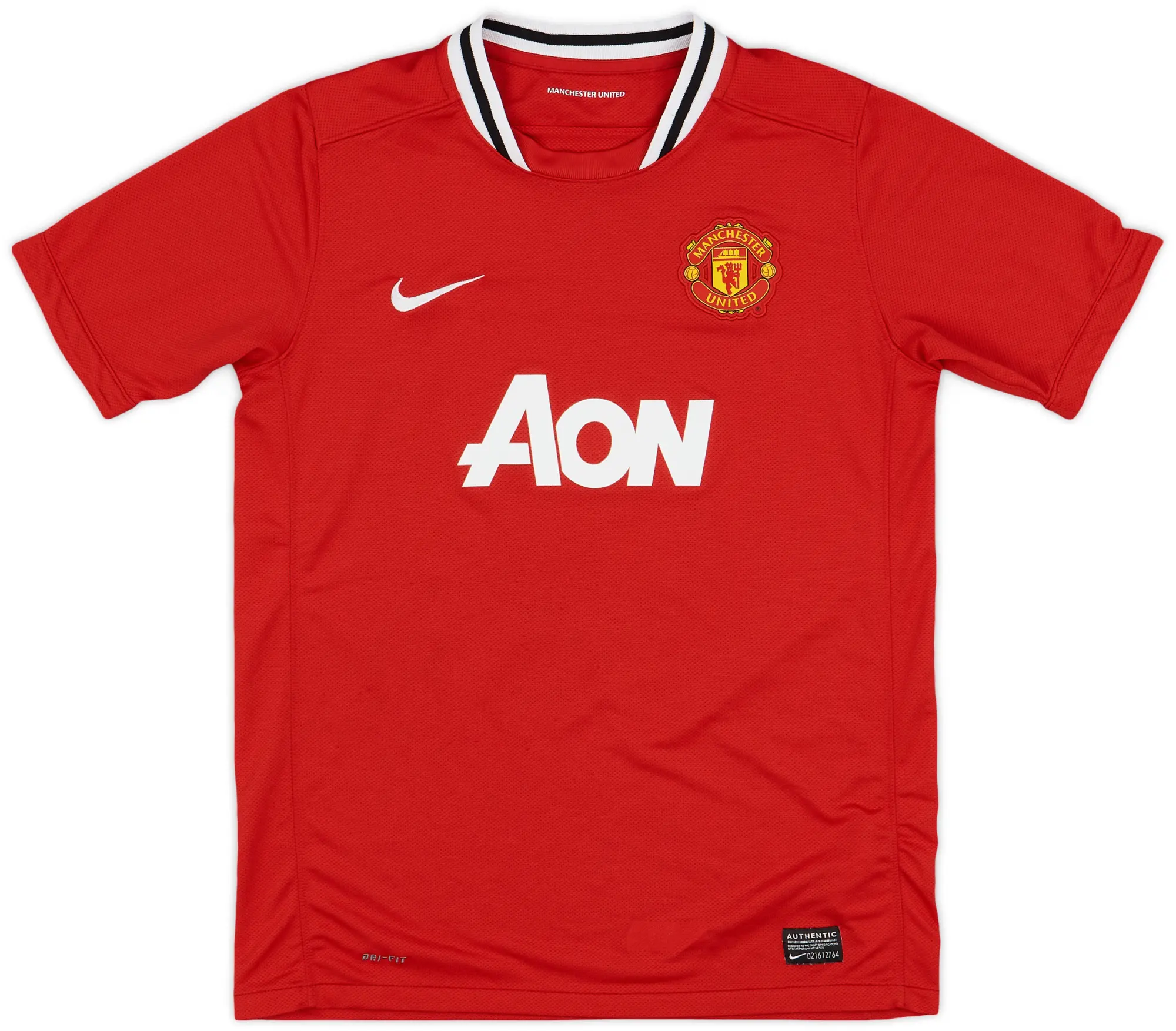Nike 2011-12 Manchester United Home Shirt Vidic #15 - 9/10 - (XL.Boys)