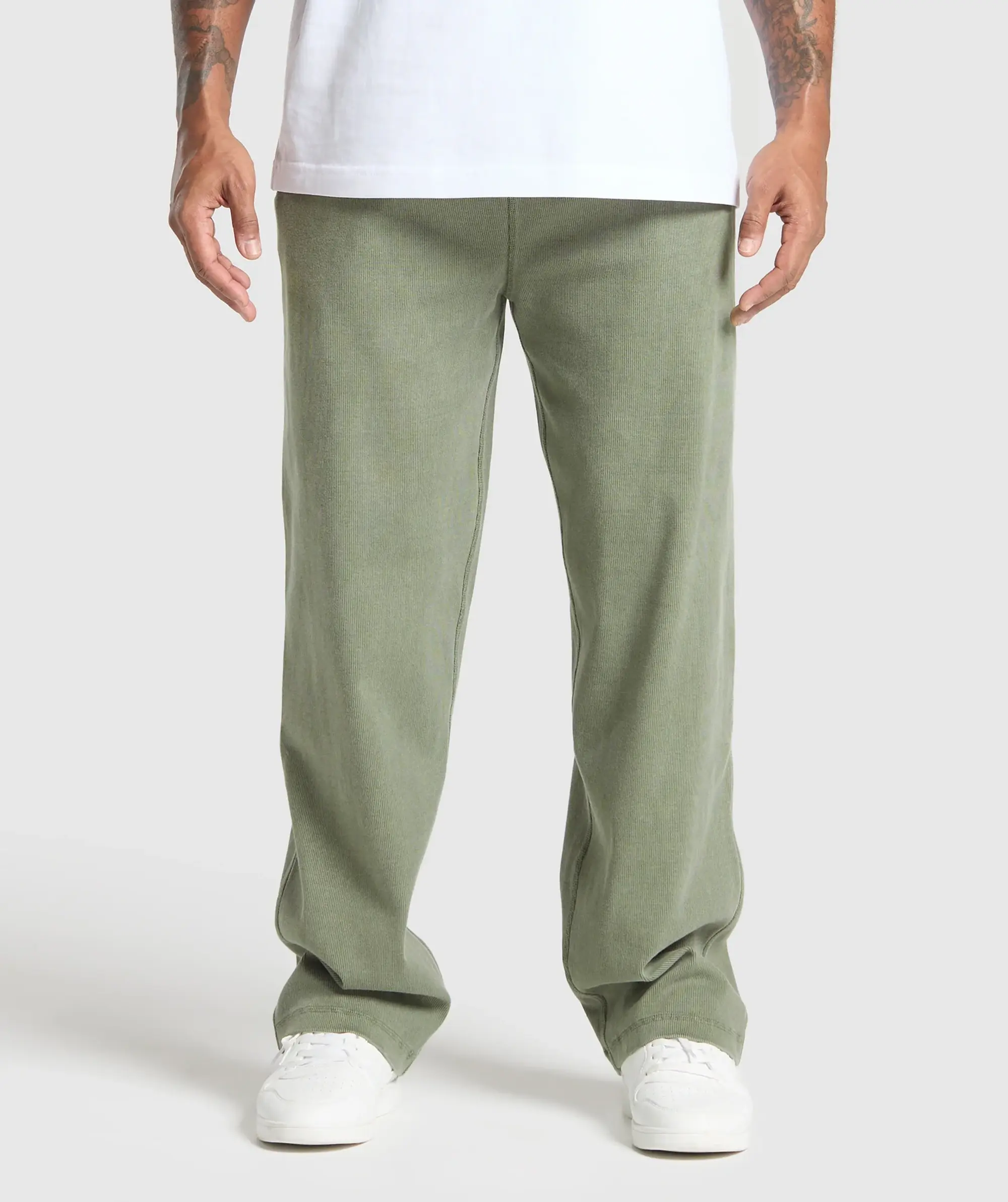 Gymshark Heavyweight Ribbed Joggers - Unit Green