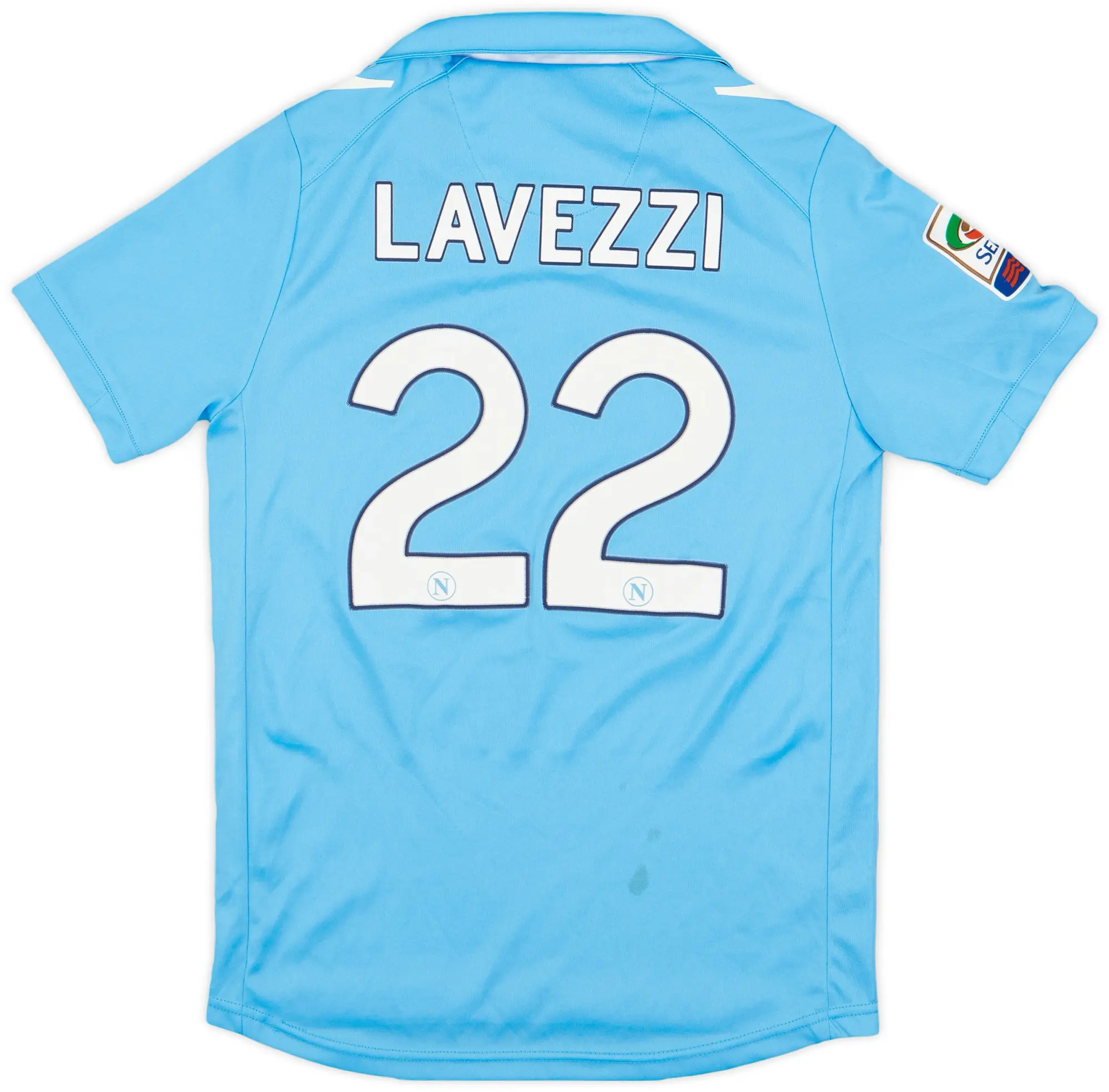 Macron 2011-12 Napoli Home Shirt Lavezzi #22 - 7/10 - (M.Boys)