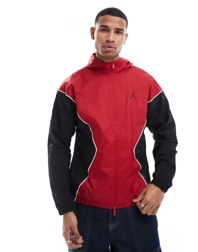 Nike Jordan Jordan Jacket In Black And Red | HF9333-636 | FOOTY.COM