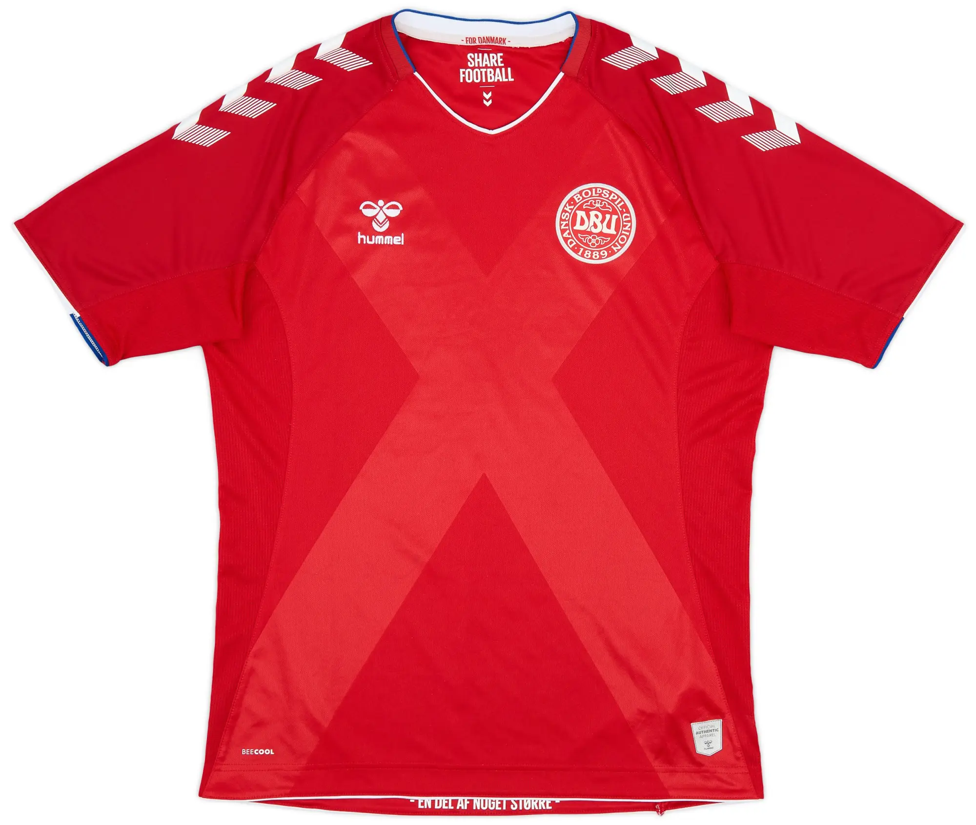 Hummel 2018-19 Denmark Home Shirt Eriksen #10 - 8/10 - (L)