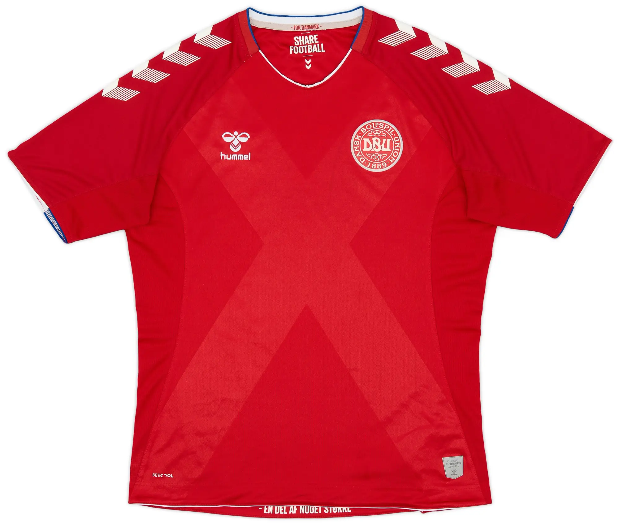 Hummel 2018-19 Denmark Home Shirt Eriksen #10 - 6/10 - (L)
