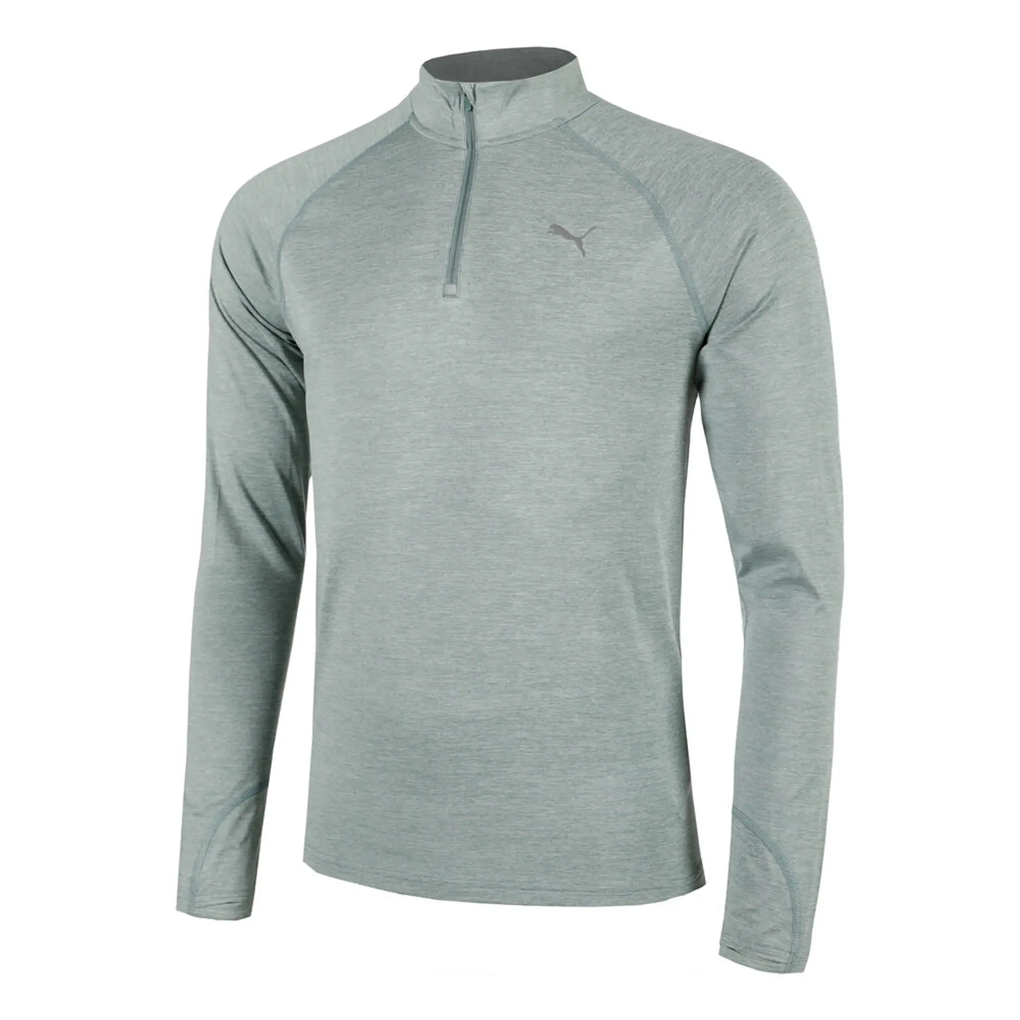 Puma Velocity Cloudspun 1/4 Zip Longsleeve Running Shirt Men - Green