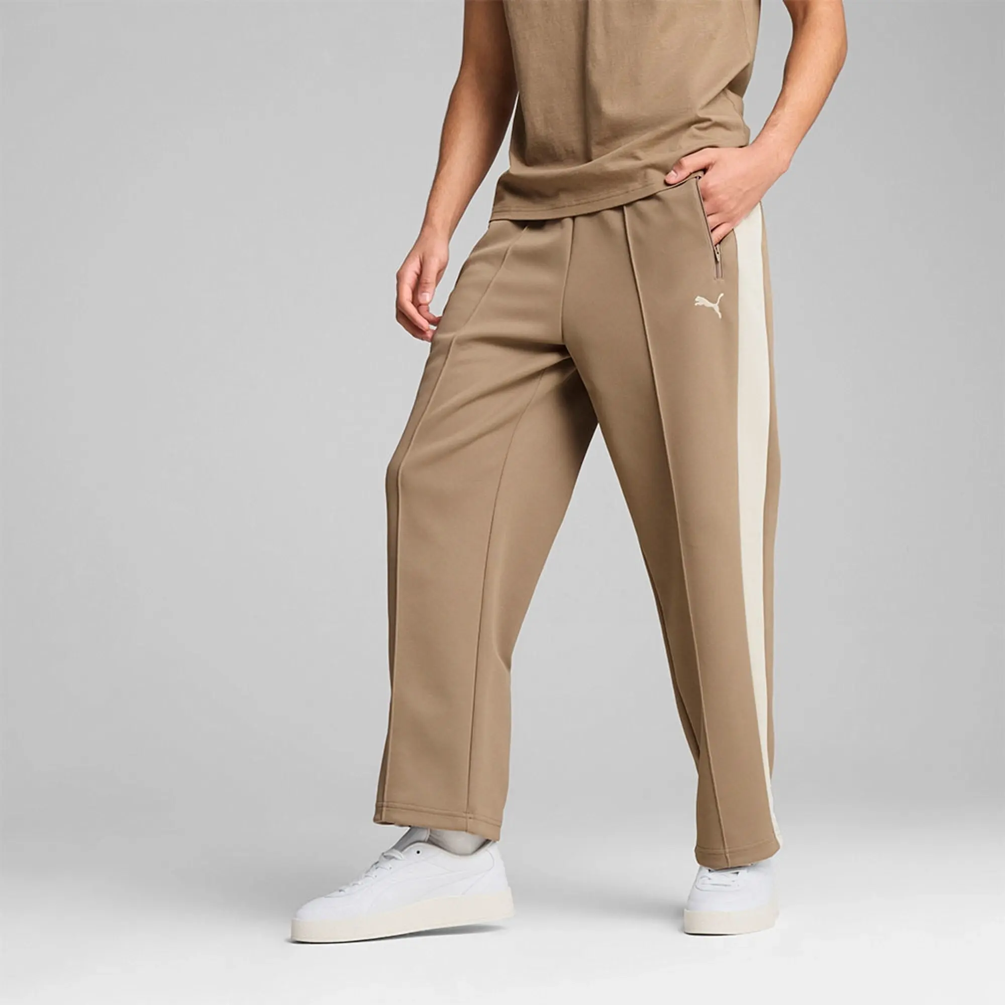 PUMA T7 Always On Relaxed Track Pants Men, Totally Taupe