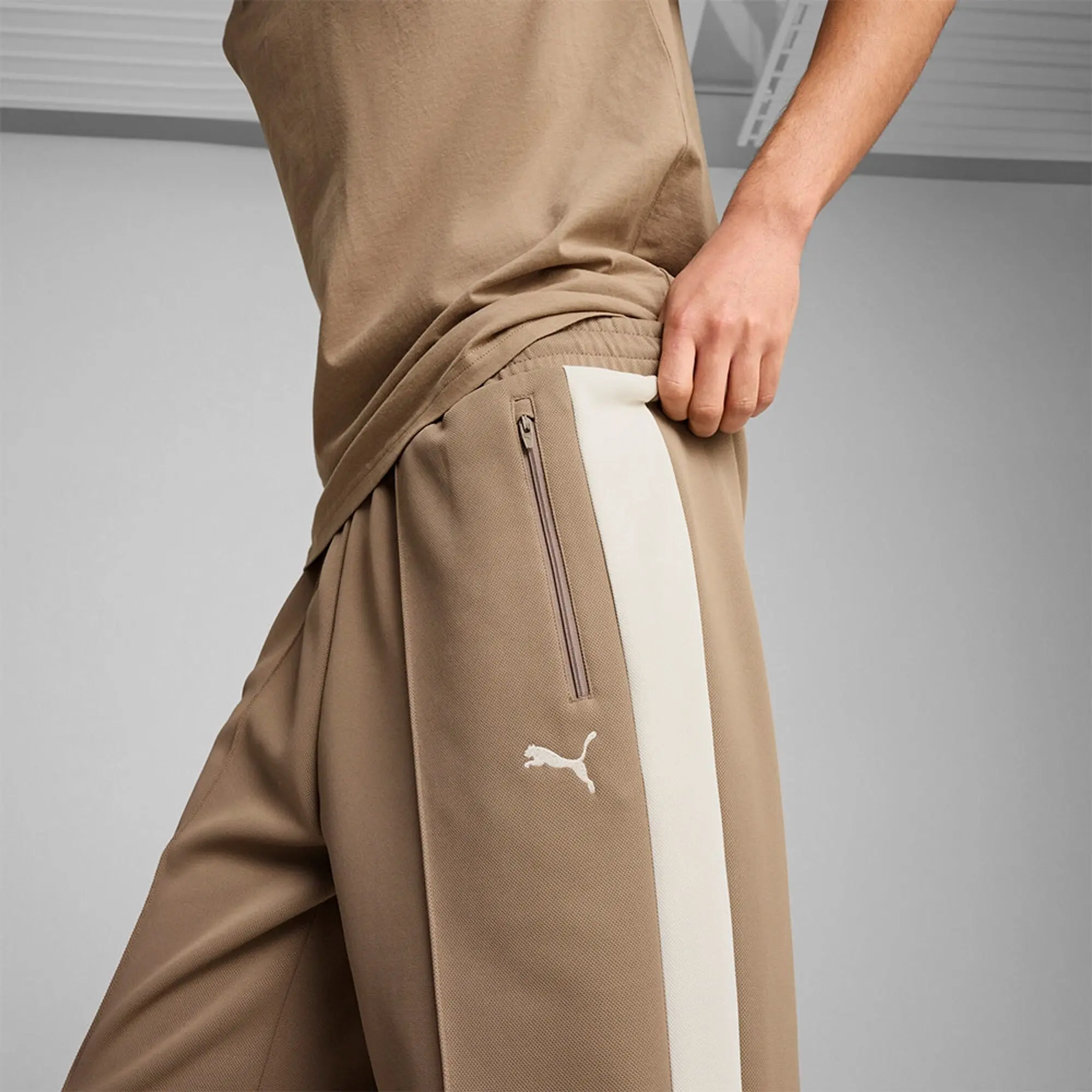 PUMA T7 Always On Relaxed Track Pants Men, Totally Taupe