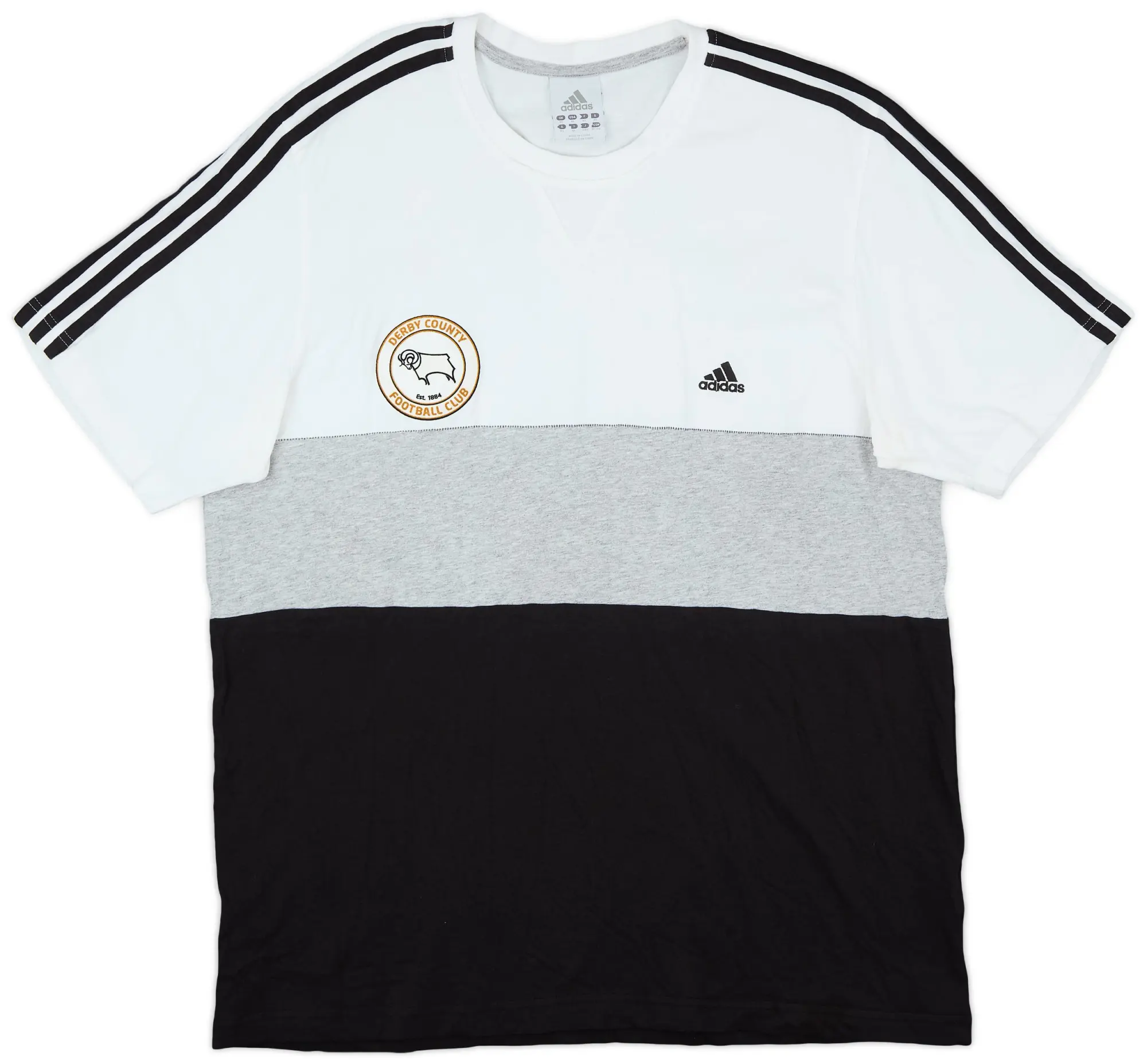 2008-09 Derby County adidas Cotton Tee - 9/10 - (XL)