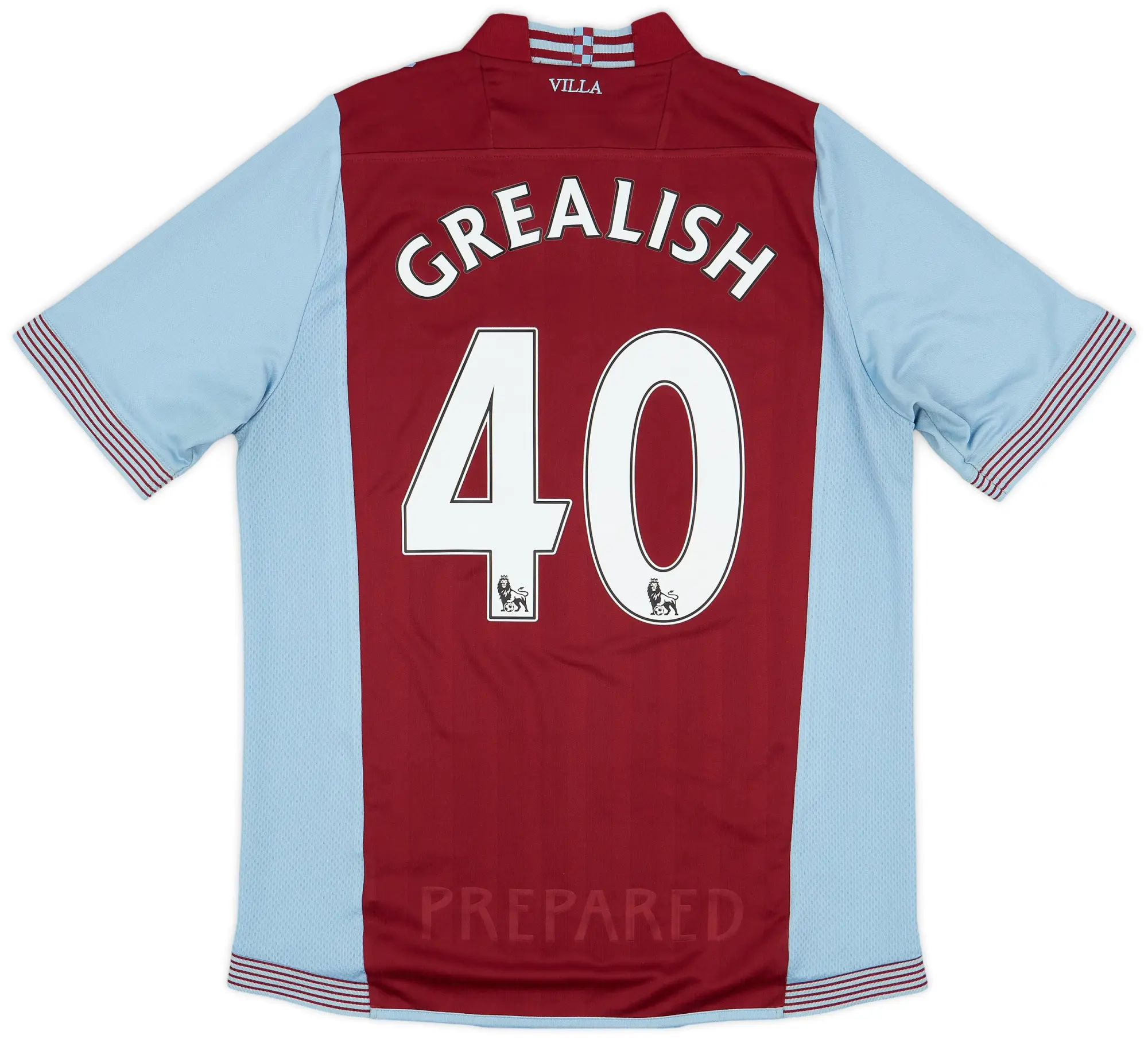 Macron 2013-14 Aston Villa Home Shirt Grealish #40 - 6/10 - (L)