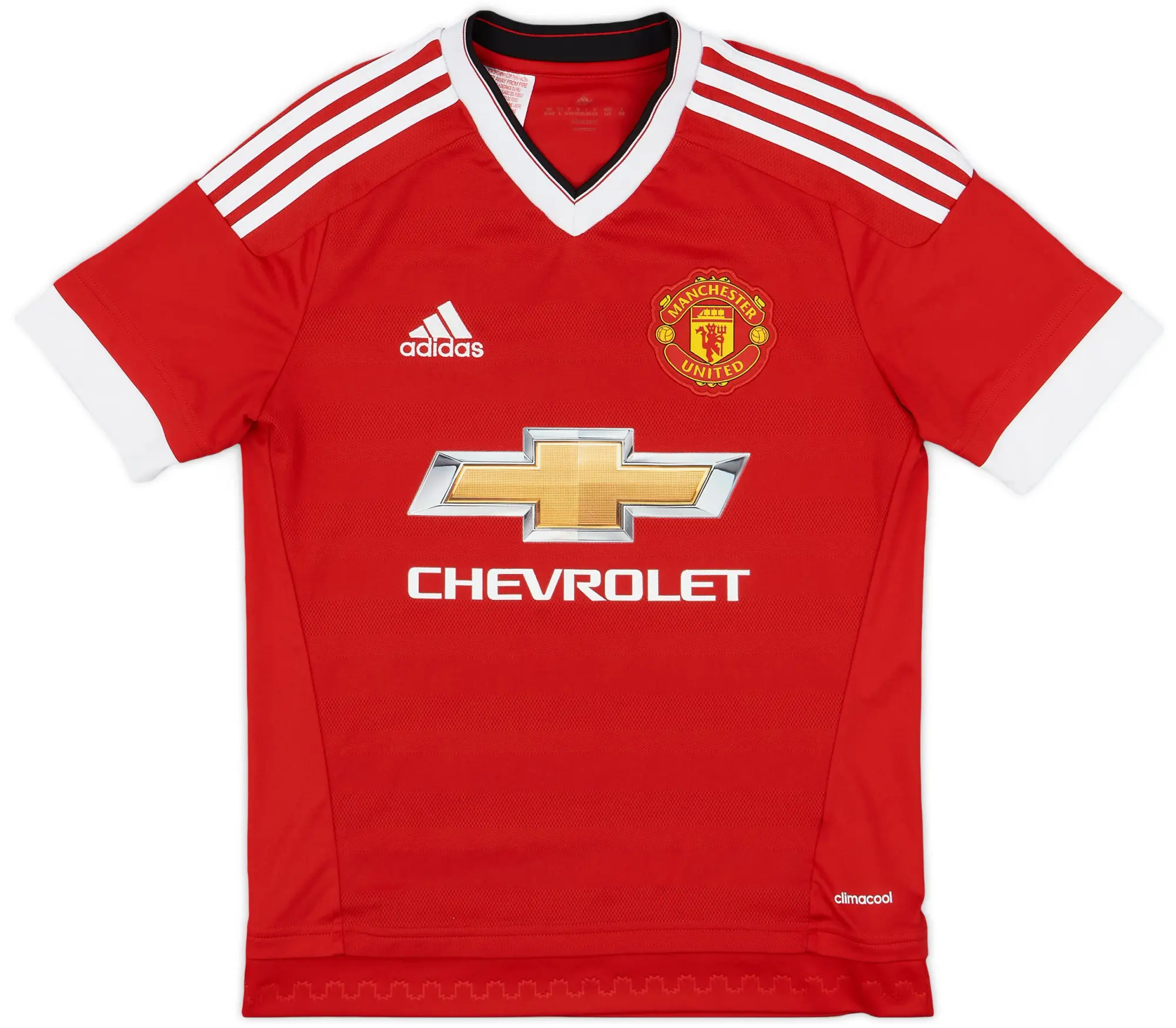 adidas 2015-16 Manchester United Home Shirt - 9/10 - (L.Boys)